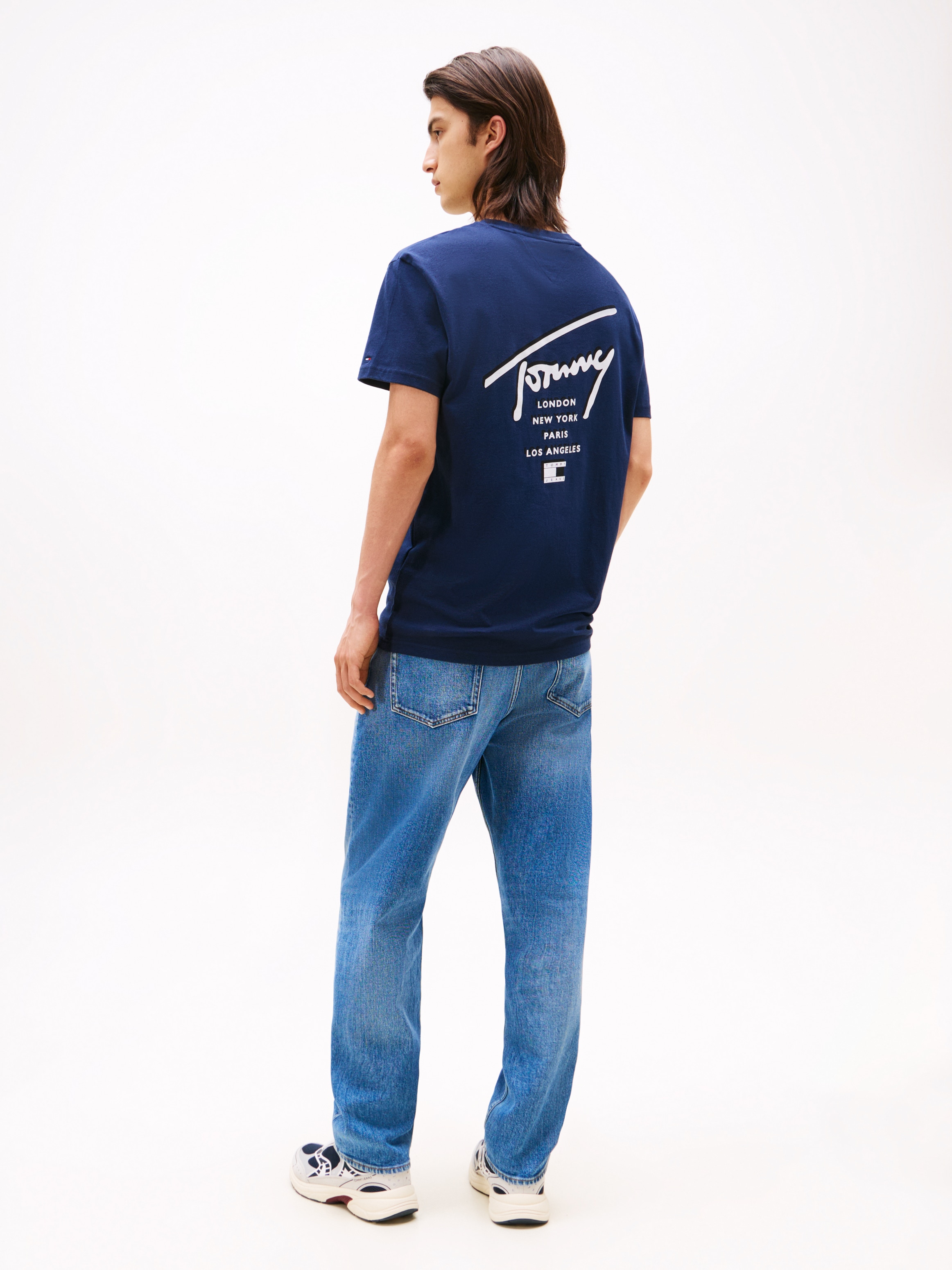 Tommy Jeans T-shirt »TJM SIGN CITY TEE EXT« Rundhals, regular fit, grosser Rückenprint