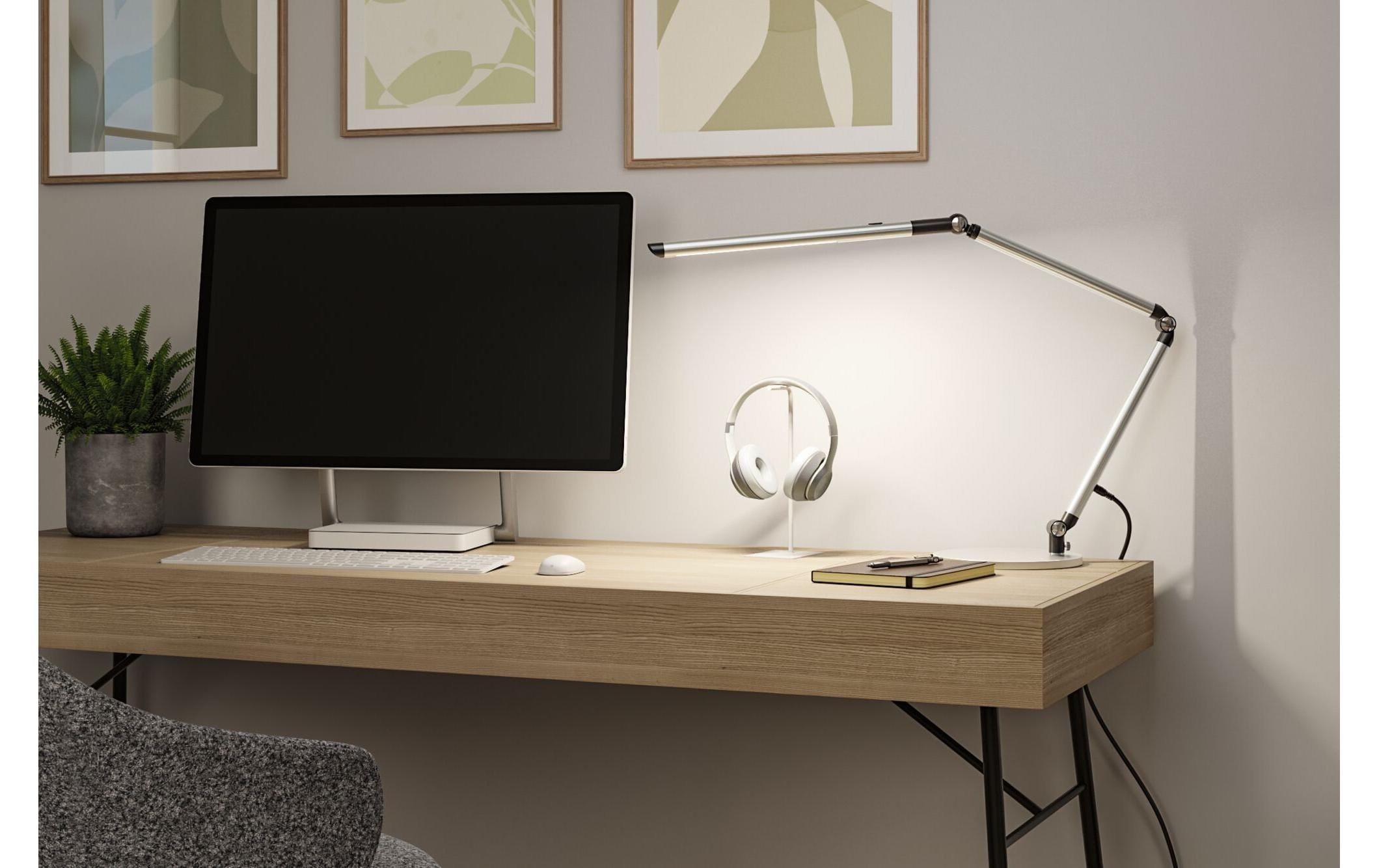 Paulmann Lampe de bureau LED »Paulmann Schreibtischleuchte LED 3-Step-Dim Silber« Module LED Blanc froid | blanc chaud