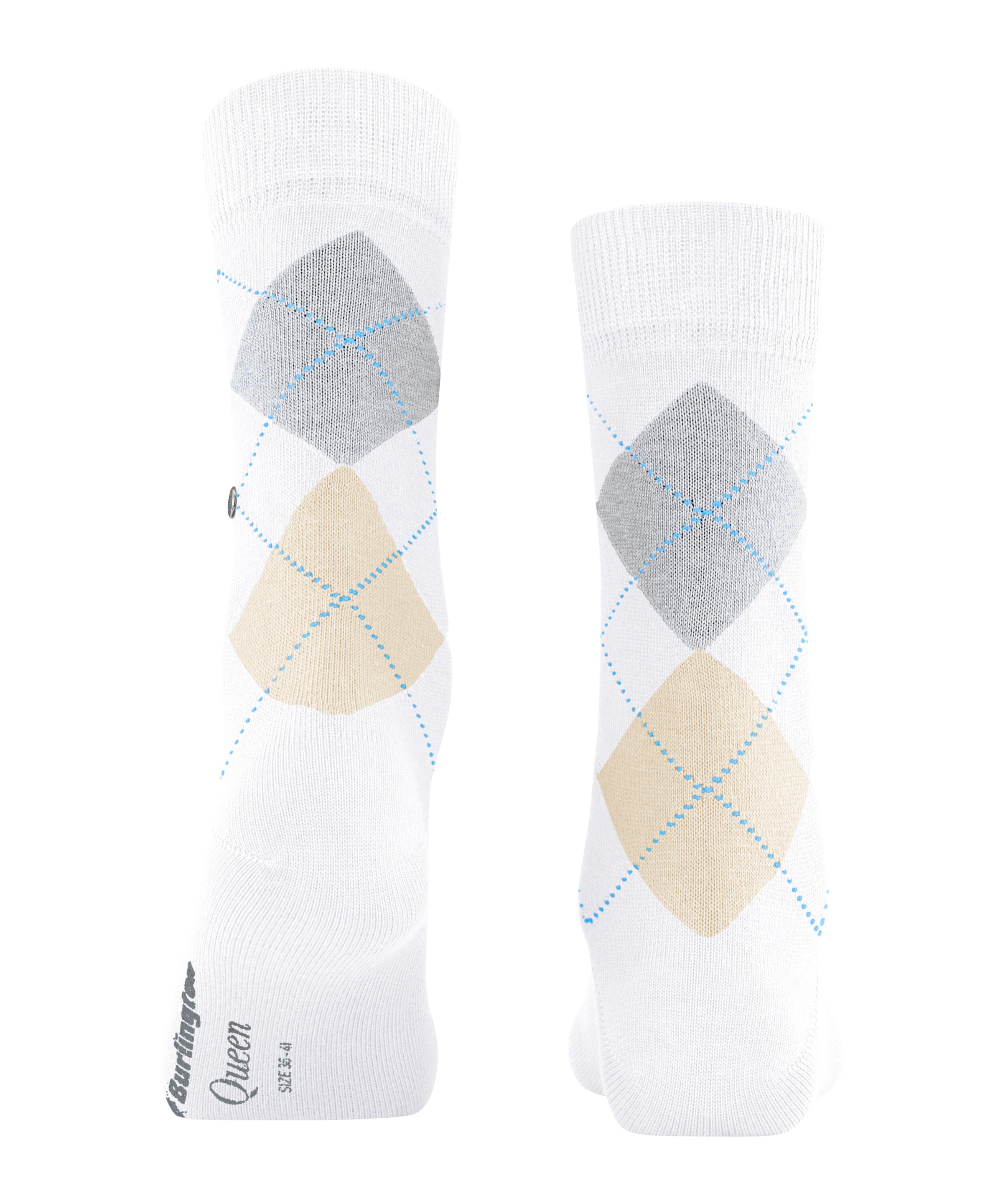Burlington Chaussettes »Queen« taille unique 36-41, motif argyle, coton peigné