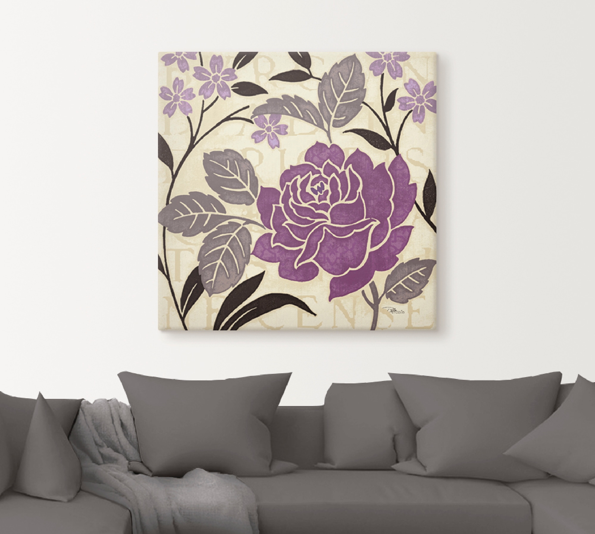 Artland Leinwandbild »Perfekte Blütenblätter II«, Blumen, (1 St.), auf Keilrahmen gespannt