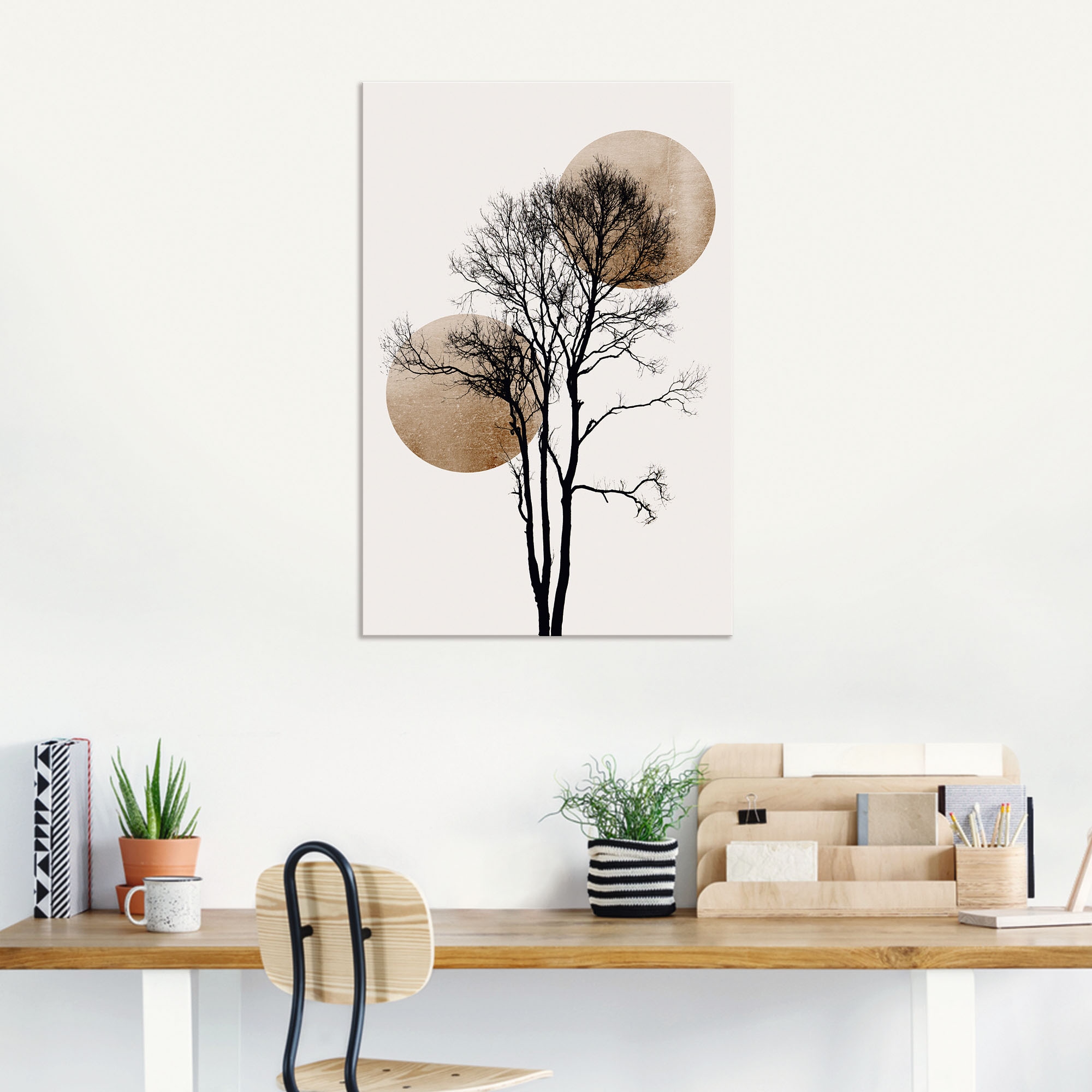 Artland Wandbild »Sonne und Mond versteckt« Baumbilder 1 Stk. tlg. als Alubild, Leinwandbild, Poster in verschied. Grössen