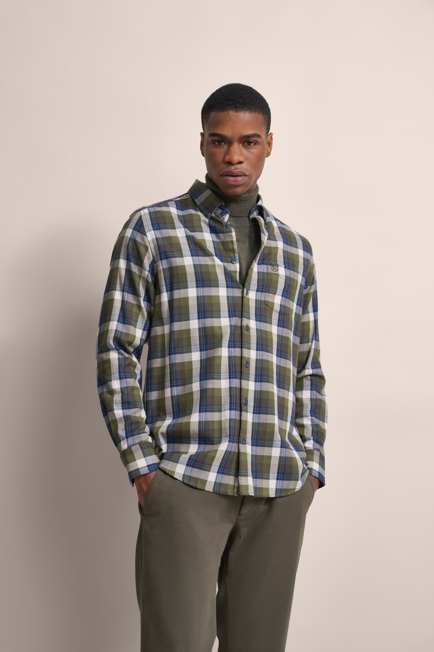 Image of bugatti Langarmhemd mit Button-Down