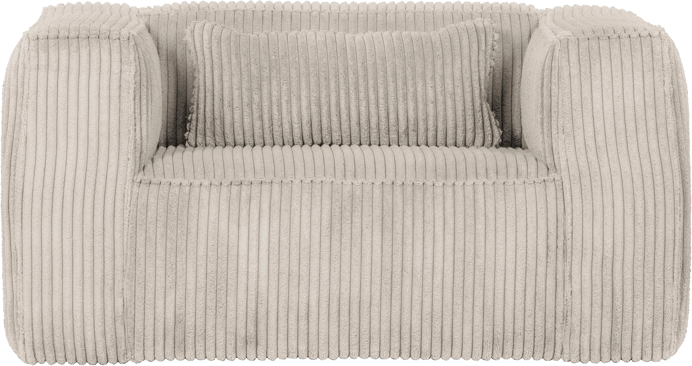 WOOOD Loungesessel »Bean mit Split-Rippenbezug und Armlehnen B 146 x T 98 x H 74 cm« Hohe Verschleissfestigkeit, Teflon-Imprägnierung, Tragkraft 100 kg