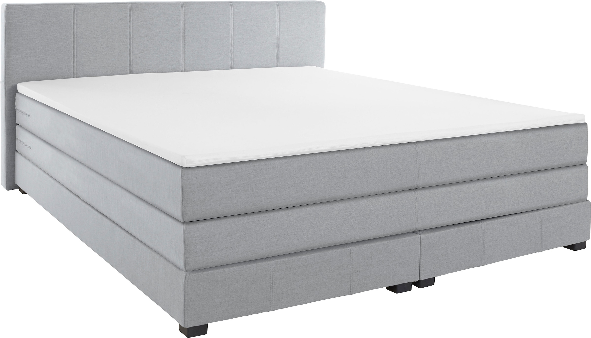 GOODproduct Boxspringbett »Peetu«, Taschenfederkern-Matratze, in 4 Breiten und 4 Farben, incl. Topper