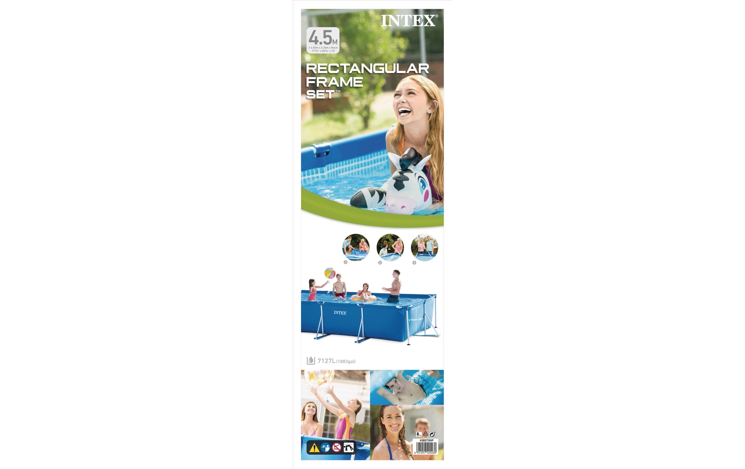 Intex Rechteckpool »Rectangular Frame 450 x 220 x 84 cm«