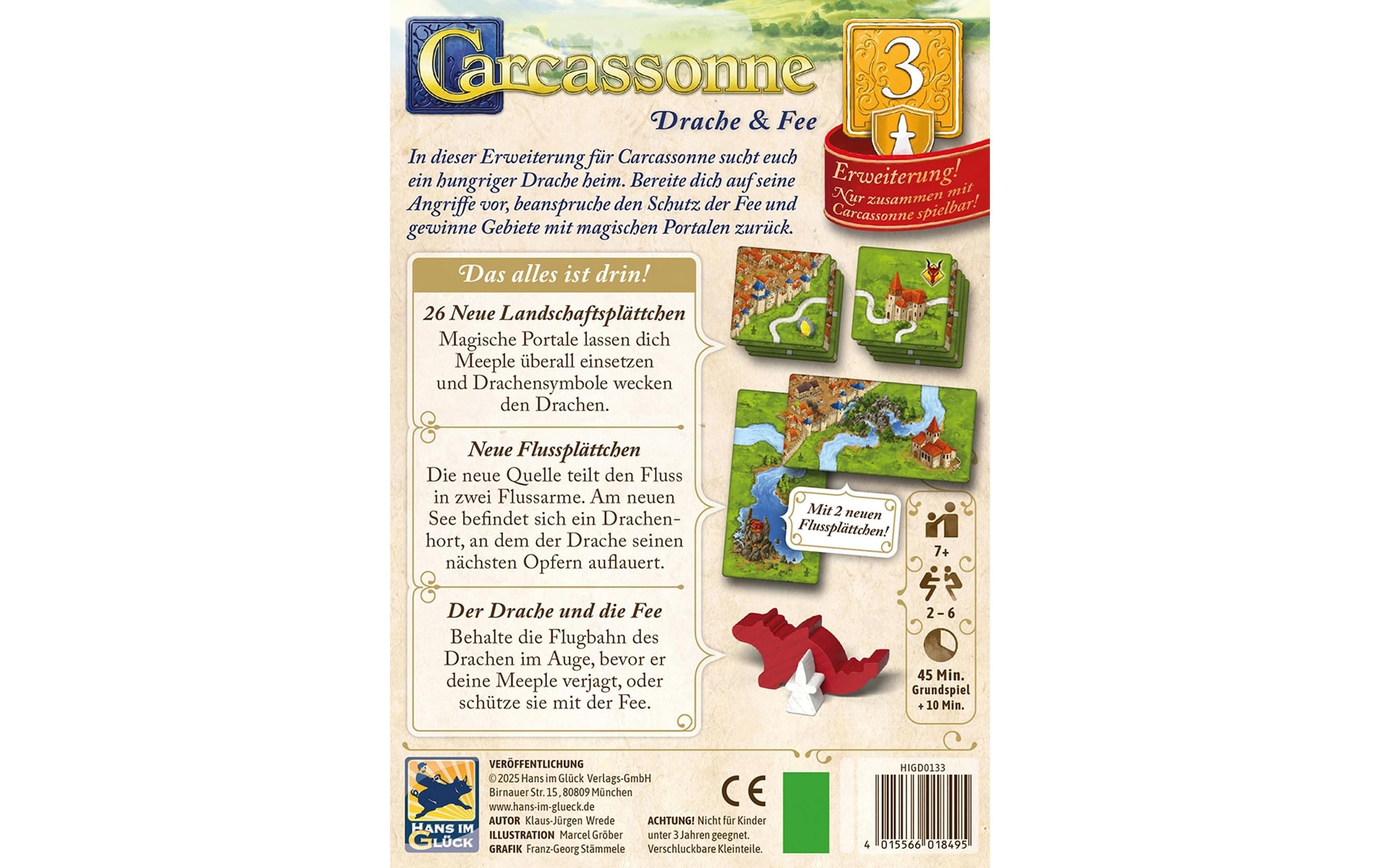 Hans im Glück Spiel »Carcassonne Drache und Fee (d)«