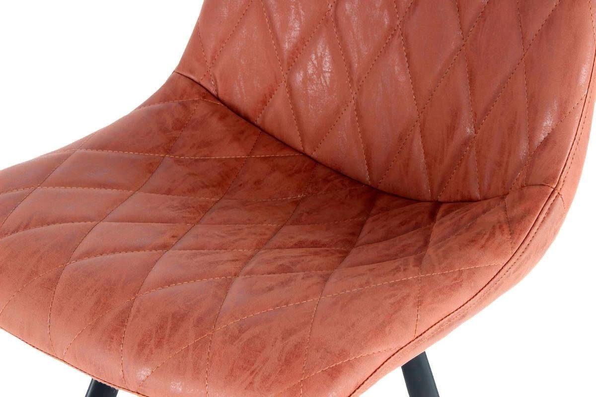 Kayoom Hochstuhl »Barstuhl Frances 425 2er-Set, stilvoller Retro-Look Barhocker« (Set) 2 Stk.pflegeleicht, bequem, attraktive Lederoptik, stilvoller Retro-Look