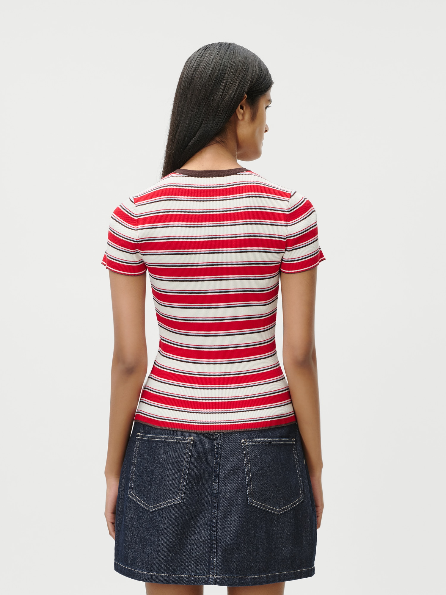 LeGer T-shirt »Danielle, LeGer by Lena Gercke« schmale Passform, mehrfarbig geringelt