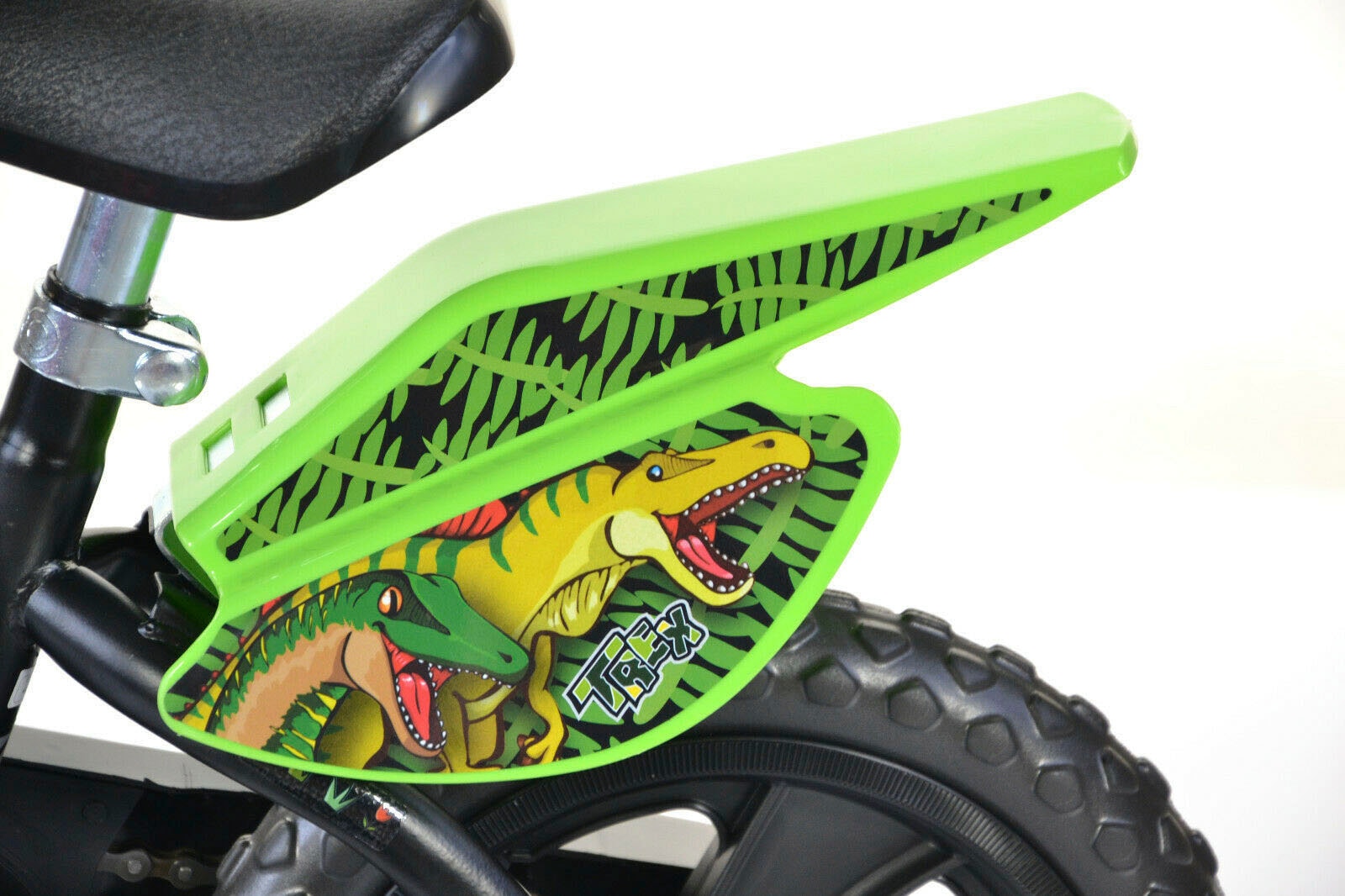 Dino Kinderfahrrad »Dinosaurier T-Rex 12 Zoll«, 1 Gang, mit Stützrädern, Frontschild und coolen Schutzblechen