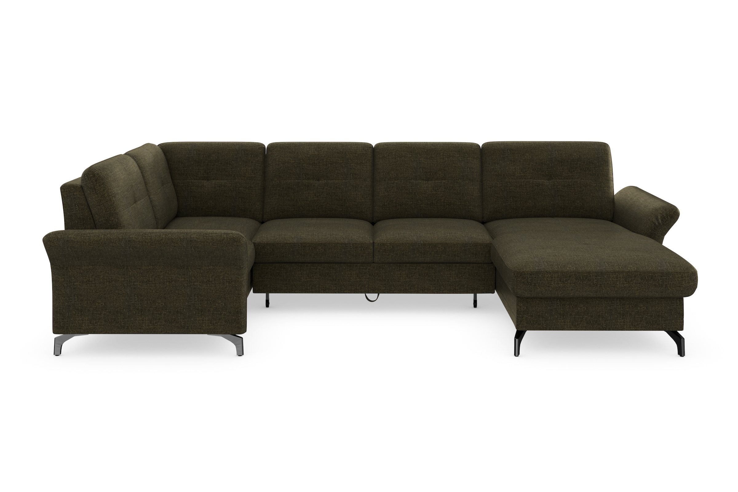 Places of Style Wohnlandschaft »Calando U-Form«, wahlweise mit Bettfunktion, Bettkasten und Armteilfunktion