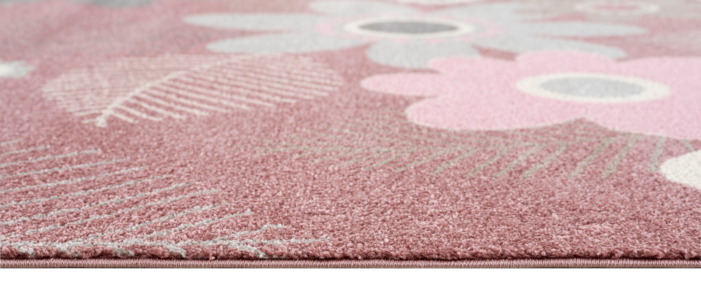 Lüttenhütt Kinderteppich »Johanna«, rechteckig, Design mit Blumen, ideale Wende-Teppiche fürs Kinderzimmer