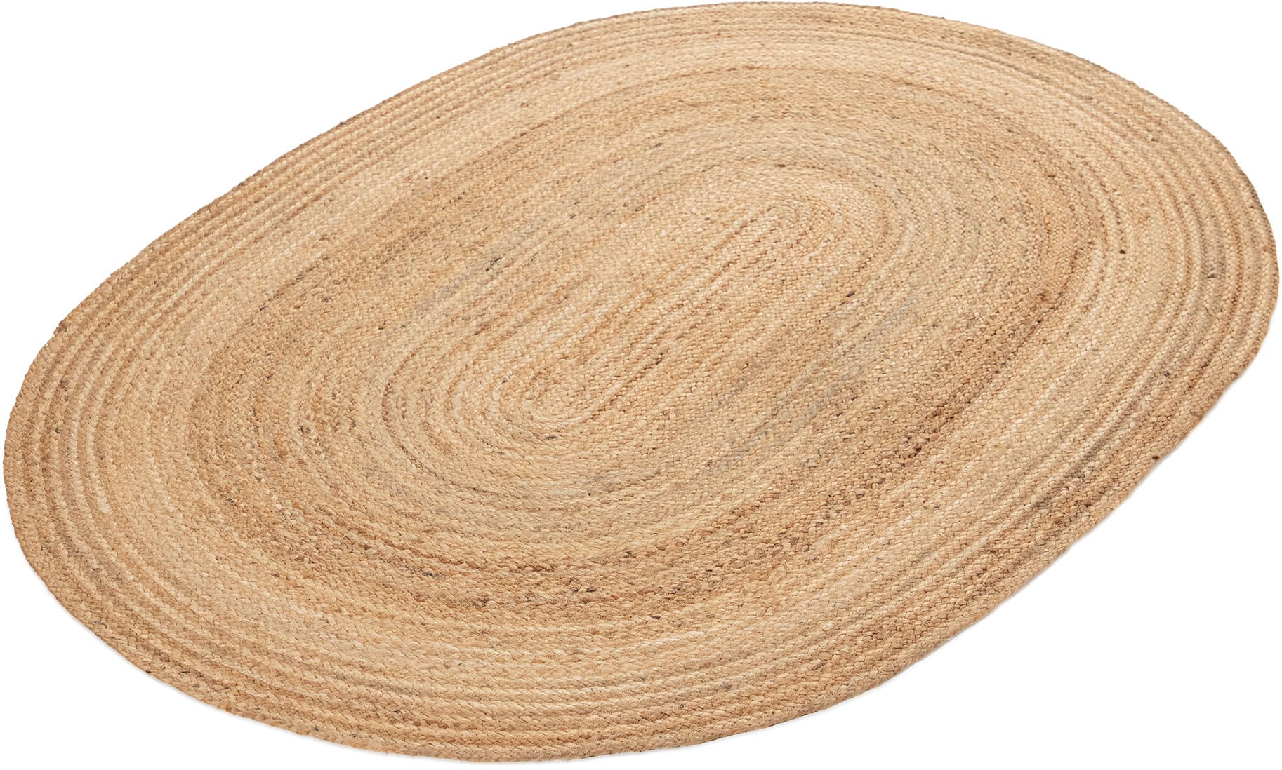 carpetfine Teppich »Nele Juteteppich Naturfaser«, rund, 6 mm Höhe, geflochtener Wendeteppich aus 100%Jute, in rund und oval, viele Grössen