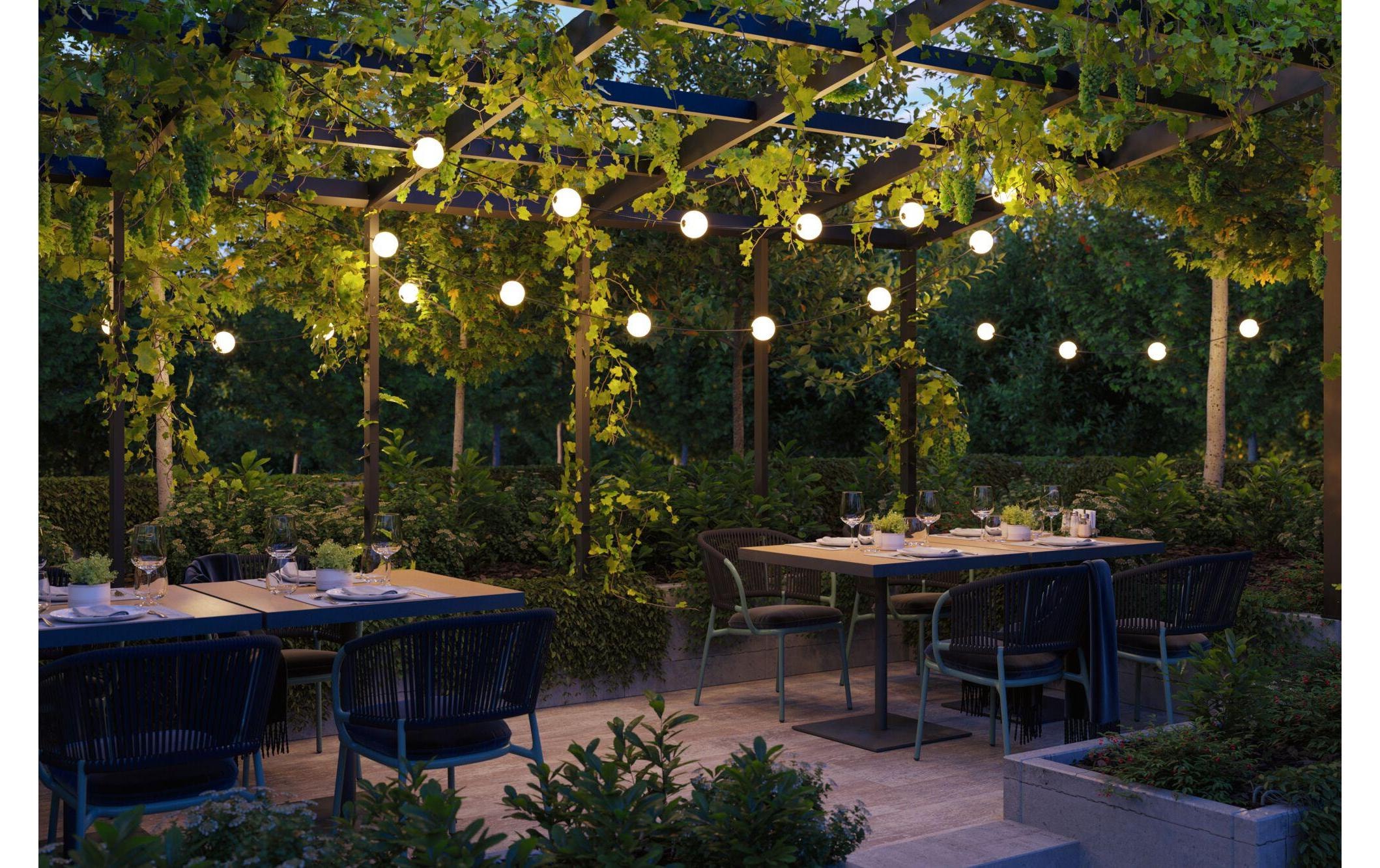 Paulmann Gartenleuchte »LED Lichterkette Plug & Shine Naima 5.88 m, WW, Schwarz« LED-Modul warmweiss
