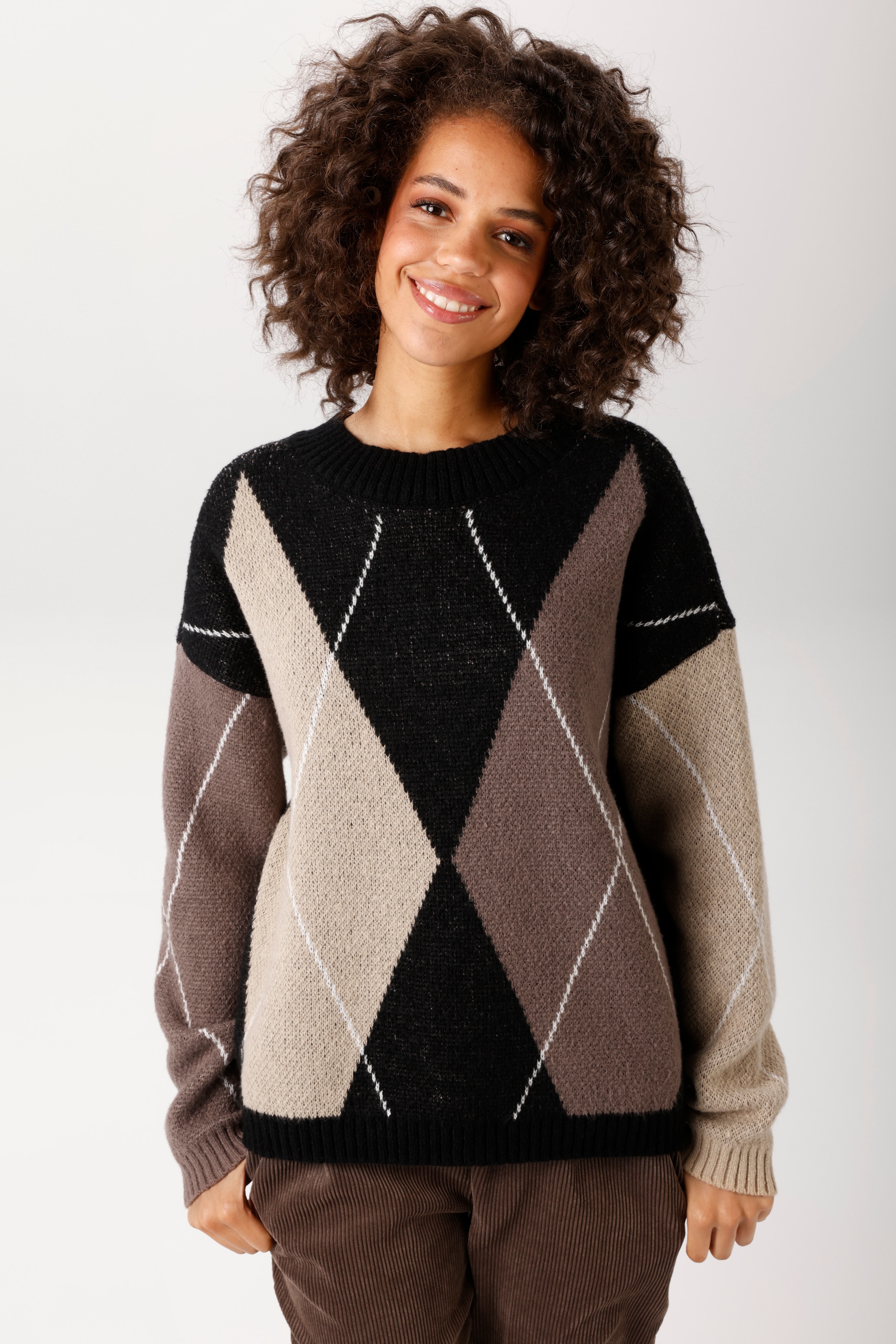 Image of Aniston CASUAL Strickpullover mit grossflächigem Rauten-Muster - NEUE KOLLEKTION
