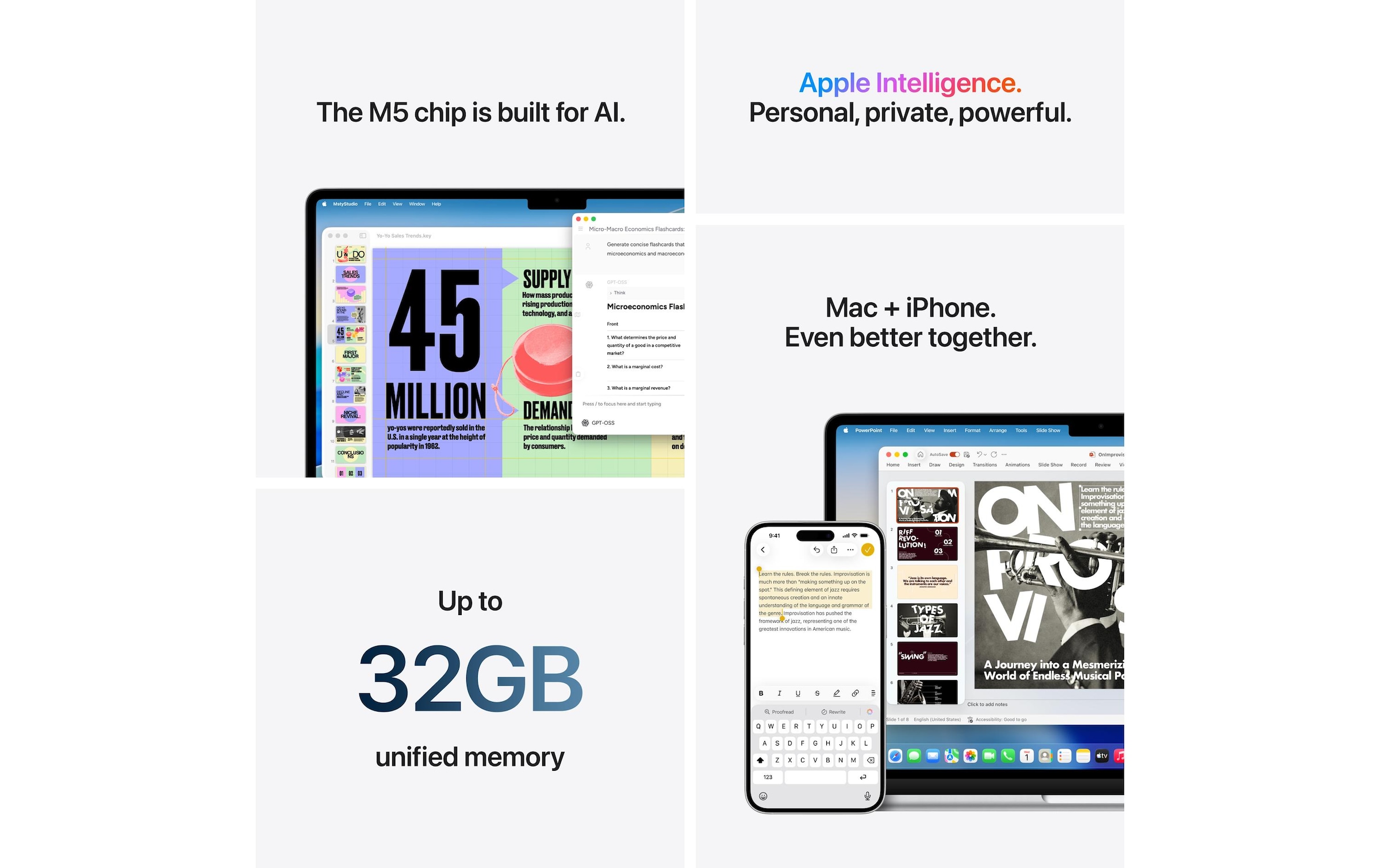 Apple Notebook »MacBook Air 13 2026 M5 10C GPU / 32 GB / 2 TB Silber« / 13,6 ″ Apple Integrierte NPU (Neural Processing Unit)