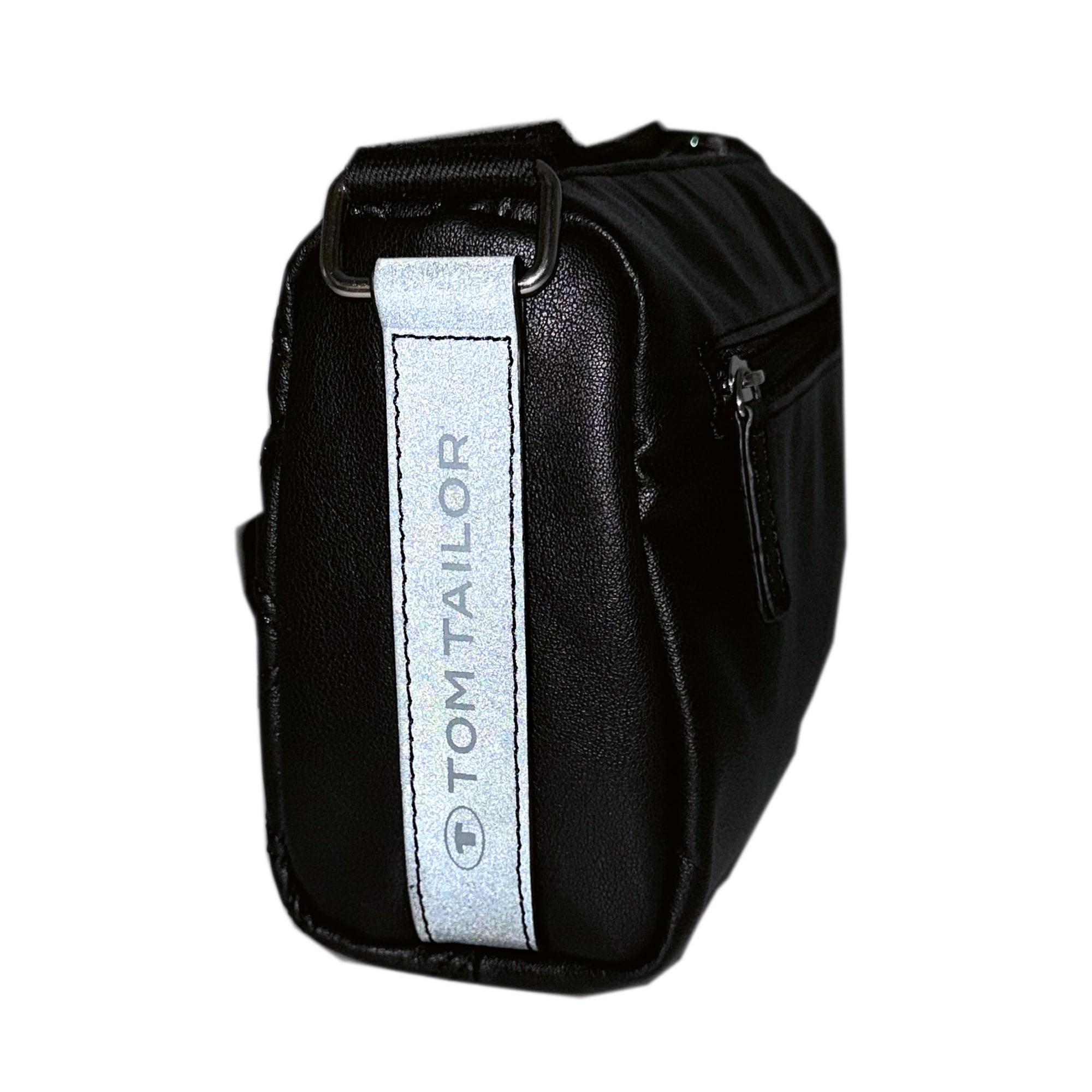 TOM TAILOR Sac à bandoulière »Skylar« similicuir matelassé concave, fine bande tissée et éléments réfléchissants