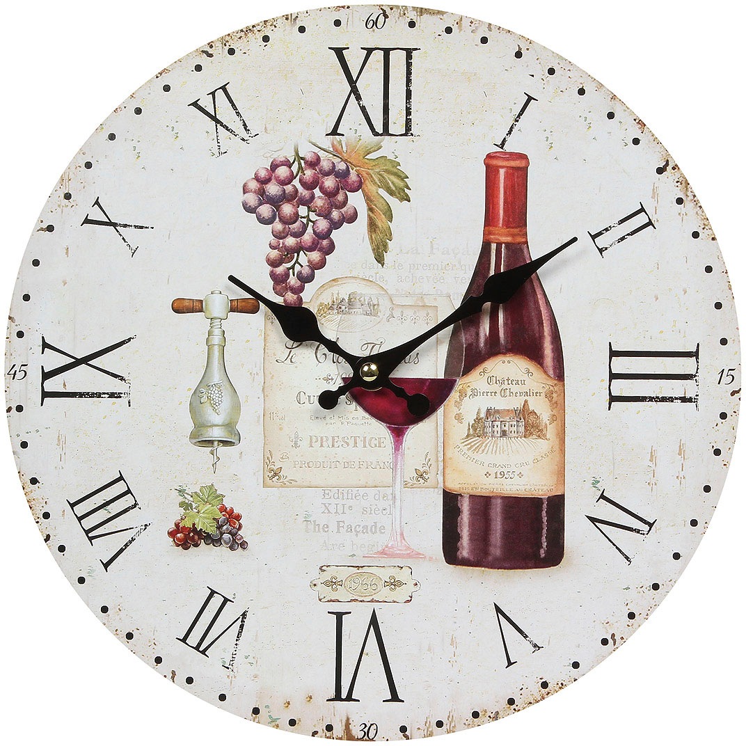 Image of Ambiente Haus Wanduhr »Wanduhr -Wein 28cm« bei Ackermann Versand Schweiz