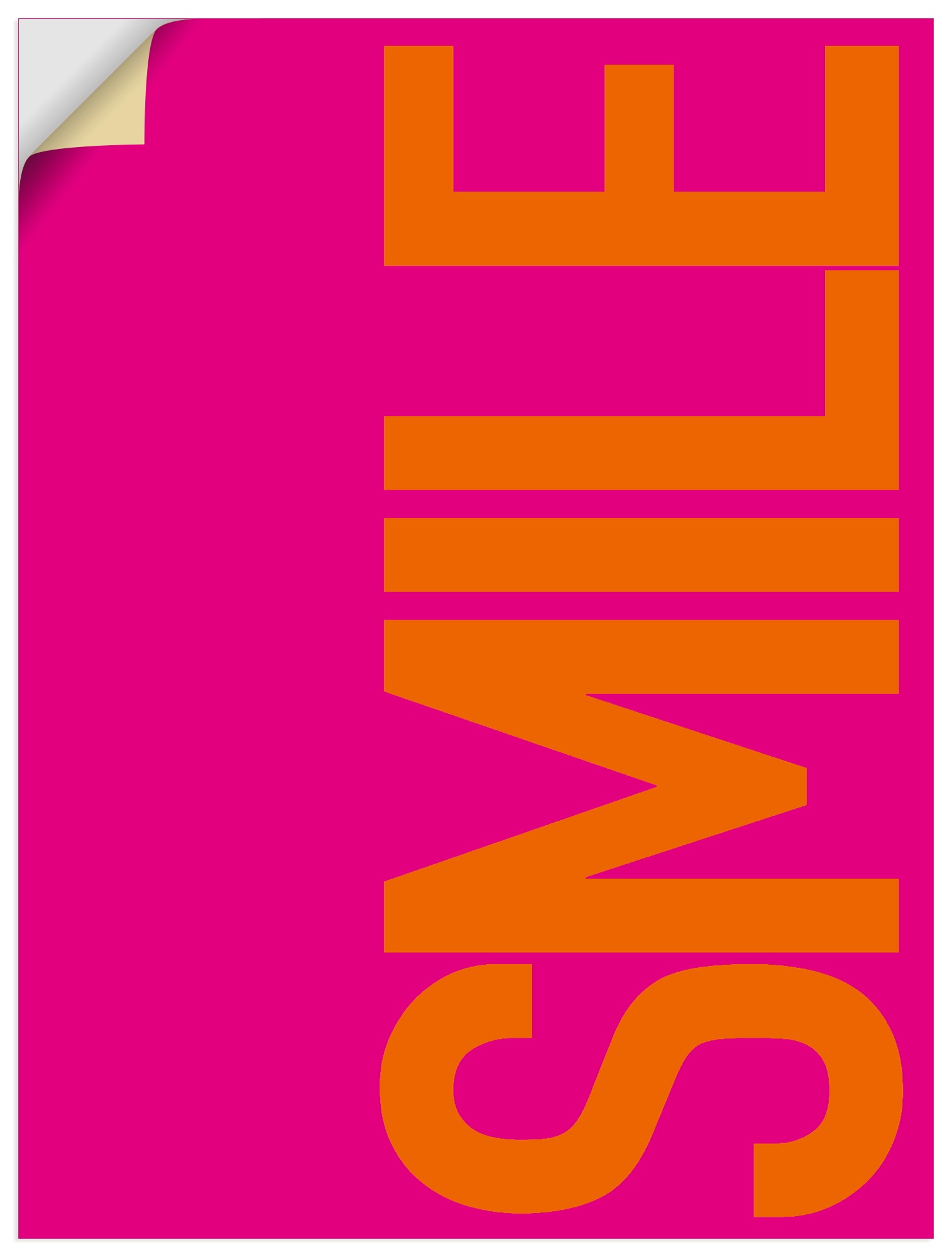 Image of Artland Wandbild "Smile" Sprüche & Texte 1 Stk. tlg. als Alubild, Leinwandbild, Poster, Wandaufkleber in verschied. Grössen