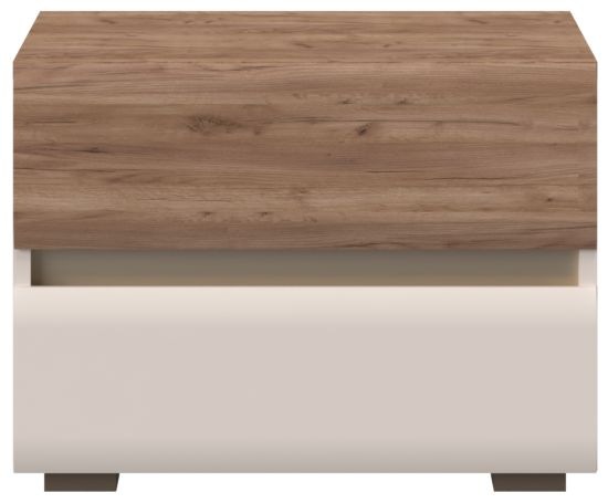 Image of GOODproduct Nachtkommode "Invictus, UV lackiert (matt), mit Soft-Close-Funktion, grifflos" Trendfarbe cashmere kombiniert mit Eicheoptik, 2 Schubladen, 60/45/45cm (B/T/H), FSC-zertifiziert