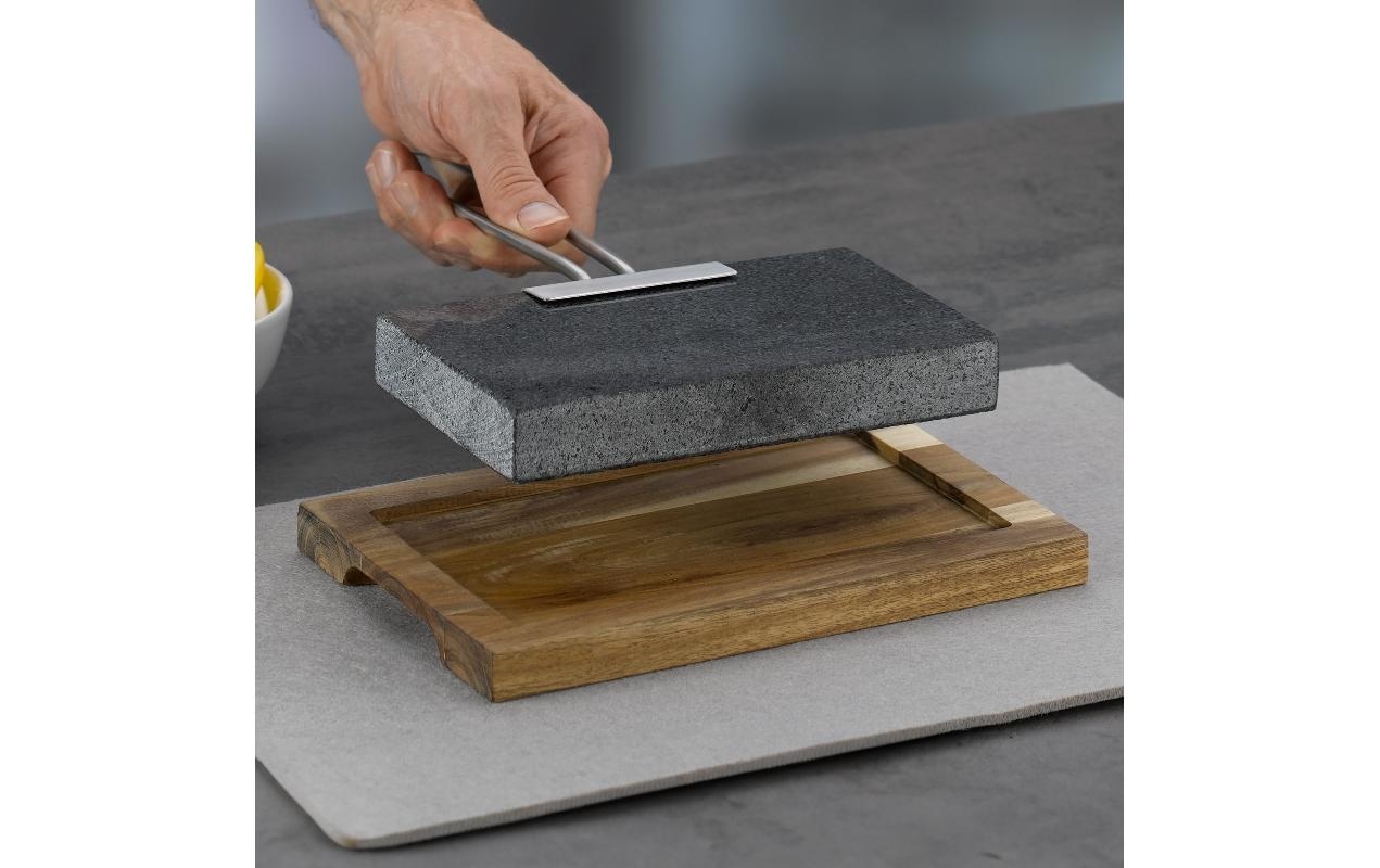 kela Backstein »Country 2-teilig« Granit | Holz Set, 2 Stk. tlg.