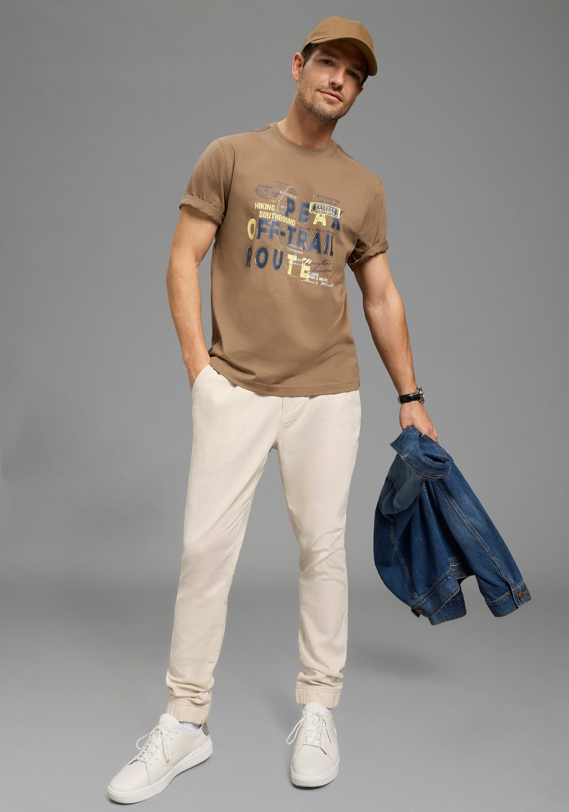 Man's World Shirt à col rond »Neue Kollektion!« normale Passform, kurzarm, mit Rundhalsausschnitt, mit Print