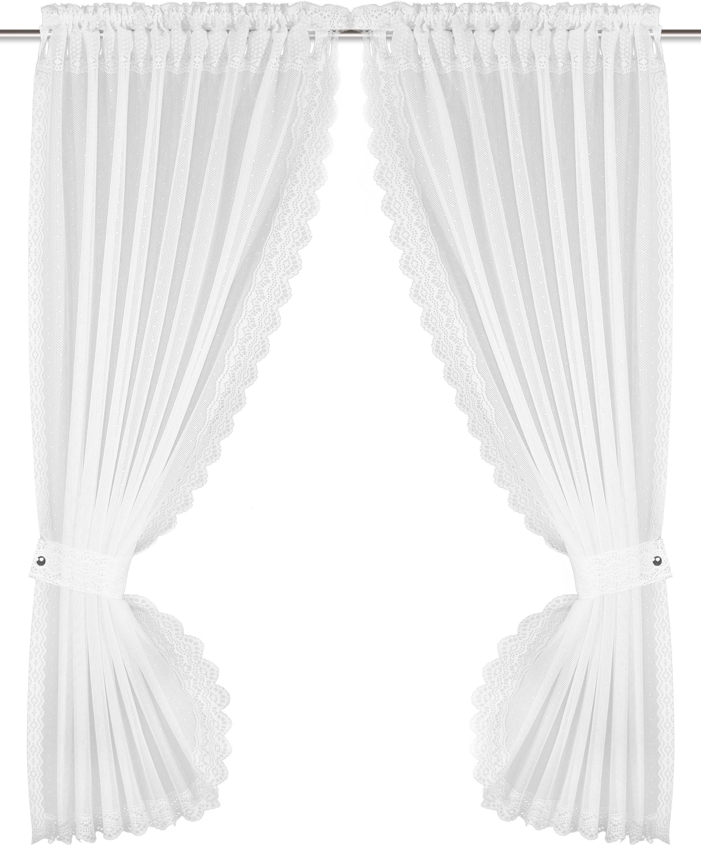 Image of WILLKOMMEN ZUHAUSE by ALBANI GROUP Scheibengardine »Füssen«, (2 St.), HxB: 160x90, Landhaus Set mit Stangendurchzug bei Ackermann Versand Schweiz