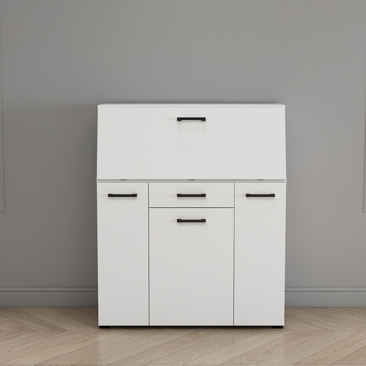 GOODproduct Secrétaire »Moid, Home-Office-Schreibtisch,« viele Stauraummöglichkeiten, kompaktes & modernes Design, B. 88,5 cm