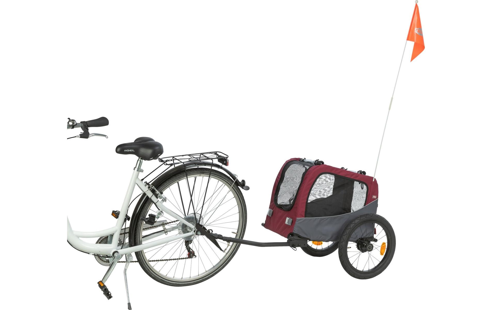 TRIXIE Remorque vélo pour chien »53 x 60 x 60/117 cm« Remorque à vélo pour chiens avec système de fixation rapide