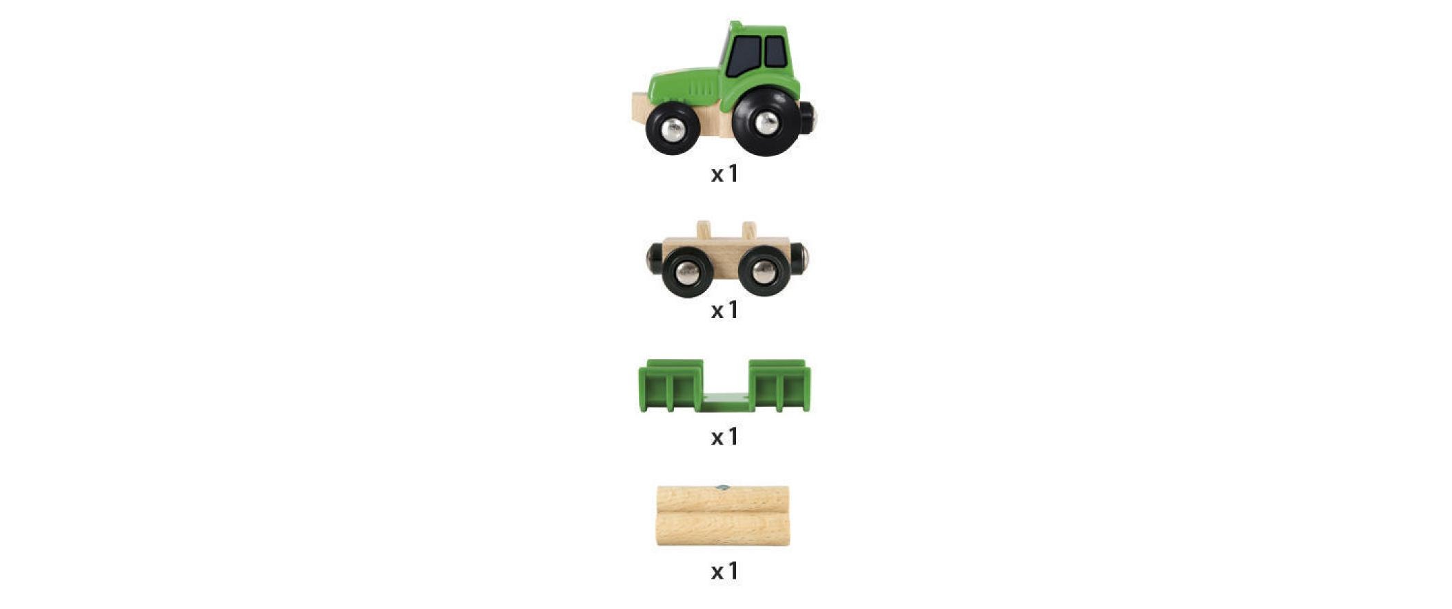 BRIO® Spielzeug-Auto »Traktor mit Holz-Anhänger«