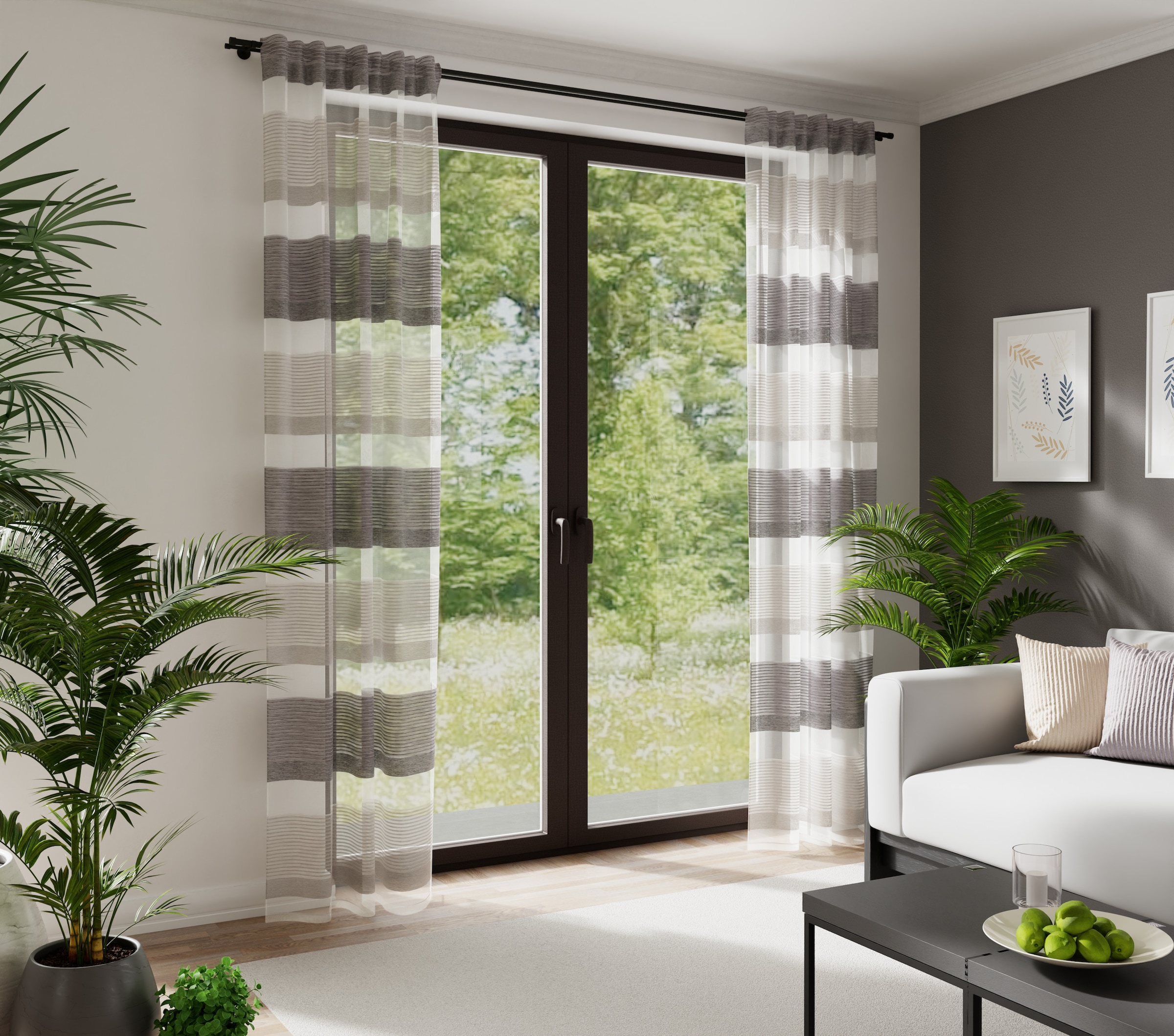 Image of HOMING Vorhang "Kamar" verdeckte Schlaufen 1 Stk. tlg. Fertigschal Kamar
