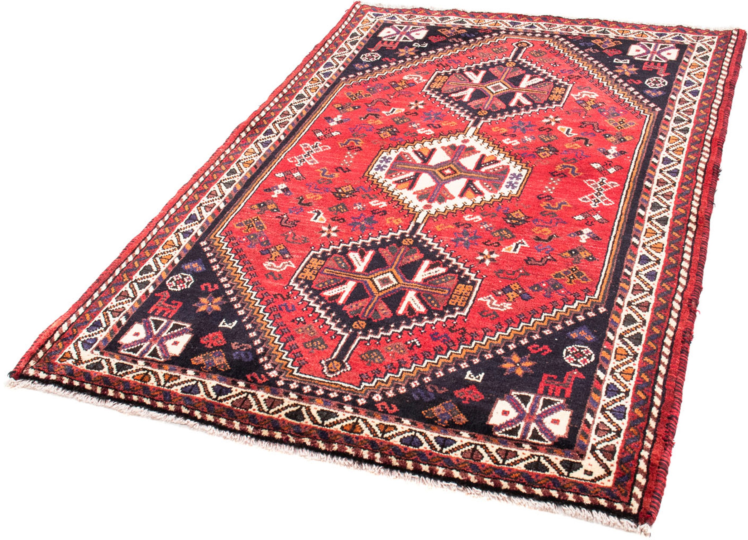 Image of morgenland Orientteppich »Perser - Nomadic - 169 x 115 cm - dunkelrot«, rechteckig, 10 mm Höhe, Wohnzimmer, Handgeknüpft, Einzelstück mit Zertifikat bei Ackermann Versand Schweiz