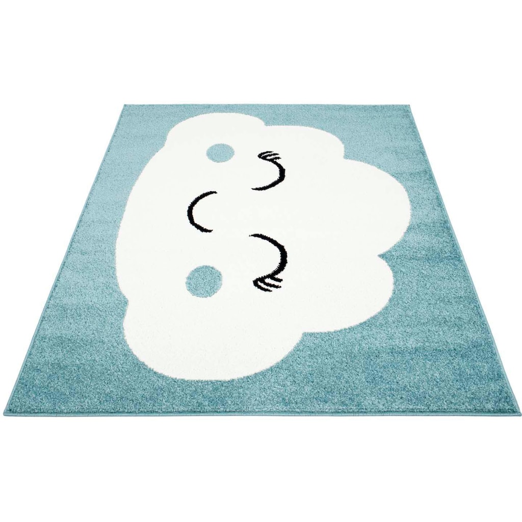 Carpet City Kinderteppich »Bubble Kids 1324«, rechteckig, Spielteppich, Wolke, Weicher Flor, Pflegeleicht, Kinderzimmer