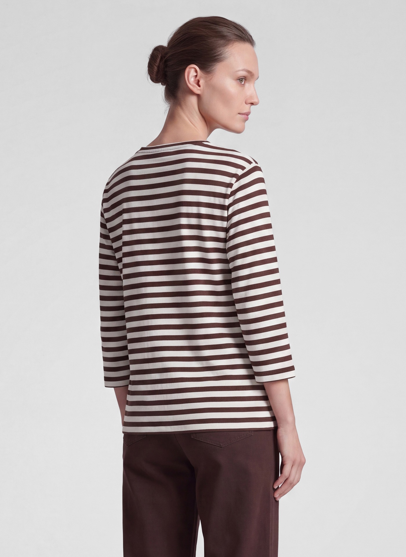 Rabe T-shirt à manches 3/4 mit Streifen-Muster - Print und Glitzersteinen