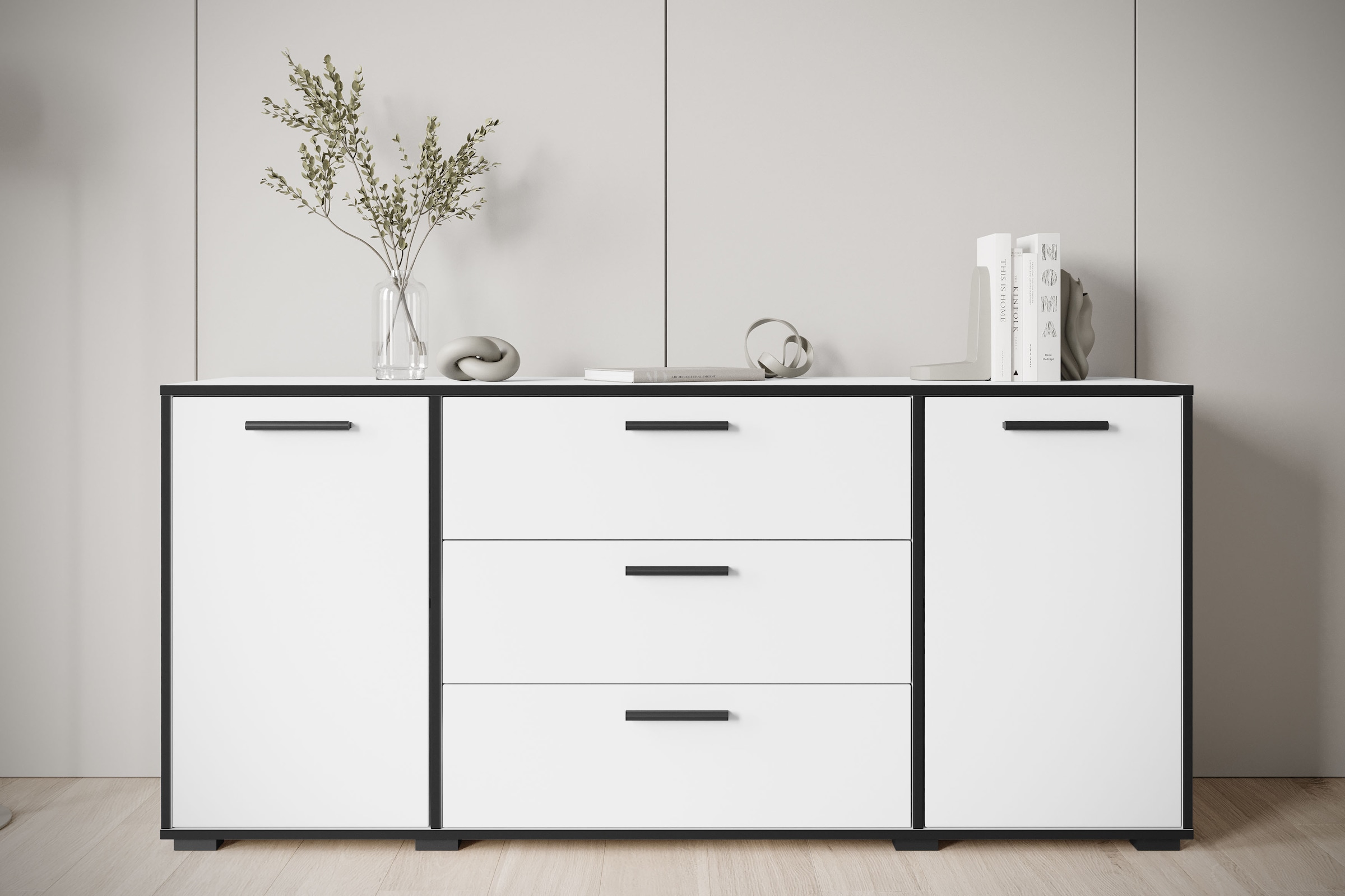 Image of Home affaire Sideboard "BOGOTA" moderne Kommode, Schubladenschrank mit verstellbaren Einlegeböden