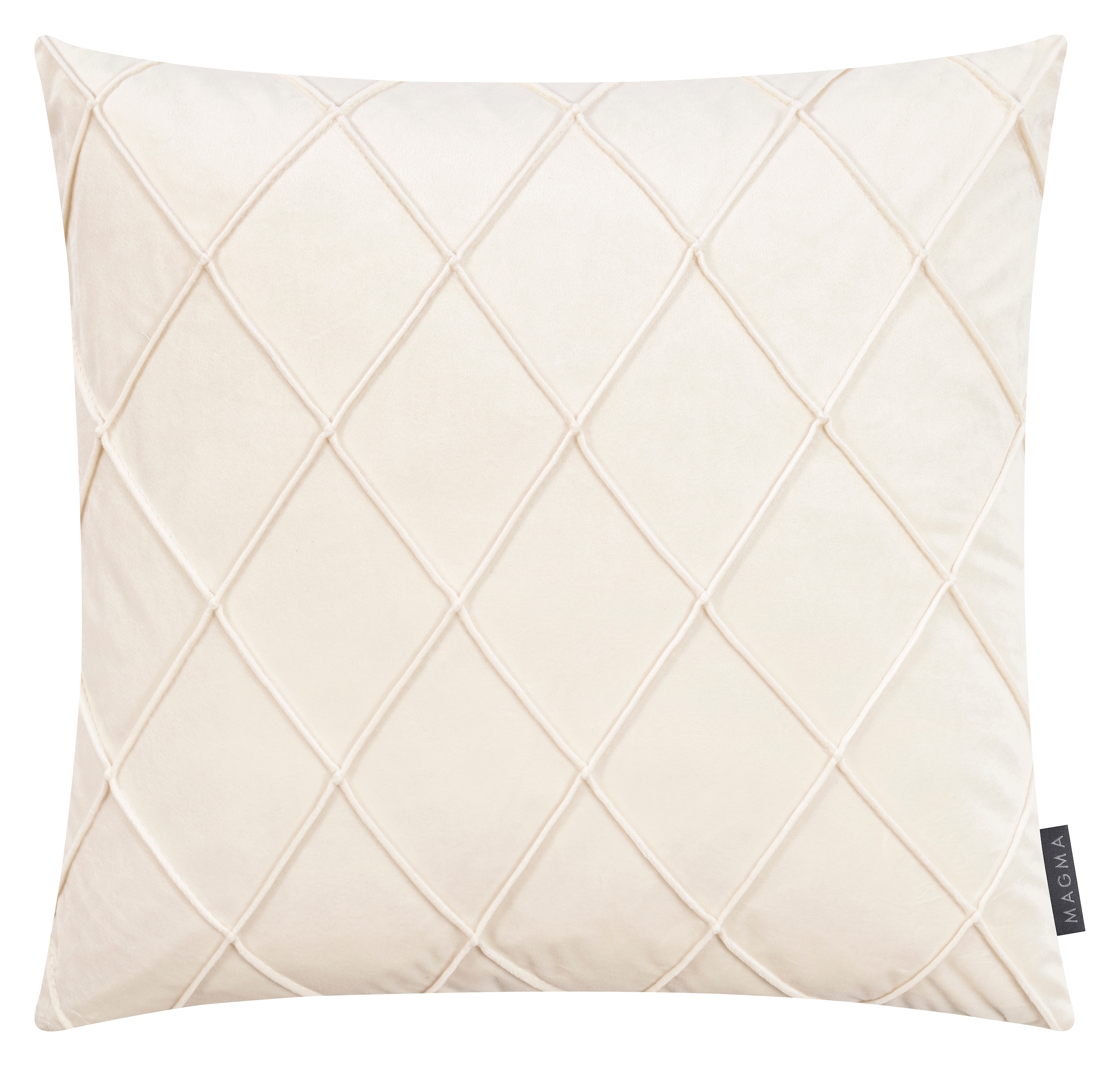 Magma Heimtex Coussin décoratif »NOBLESS« 50x50cm, housse de coussin, matelassage en losanges, look moderne et luxueux