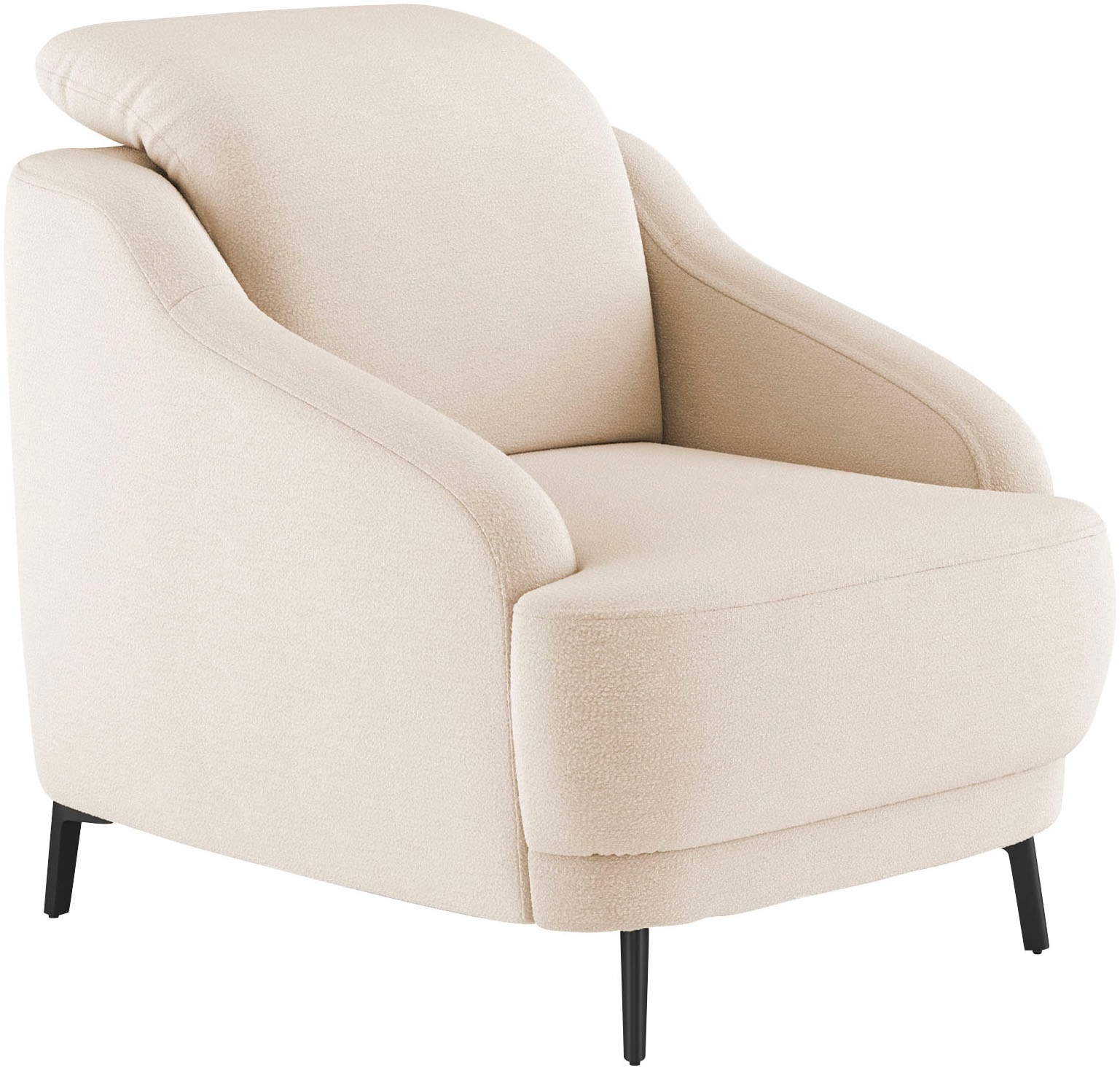 sit&more Sessel »Blues«, (1 St.), mit Metallfüssen, schwarz-matt
