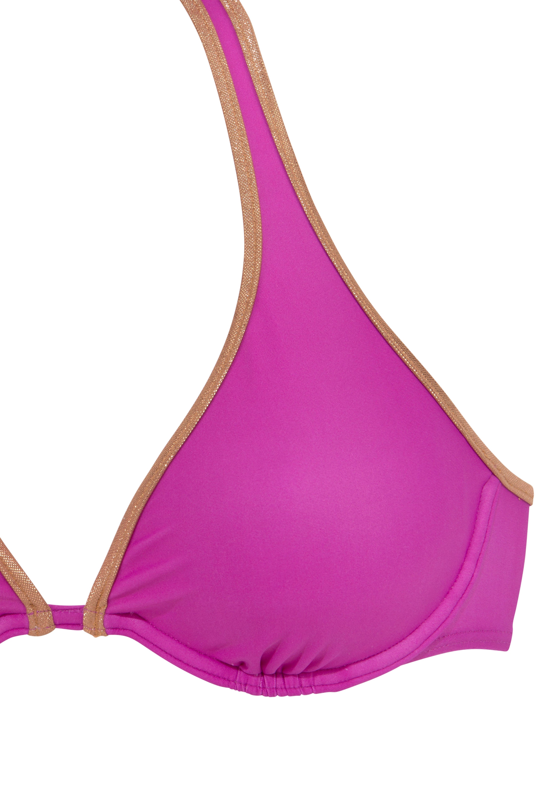 Bruno Banani Bügel-Bikini-Top »Milano«, mit kupferfarbener Paspel