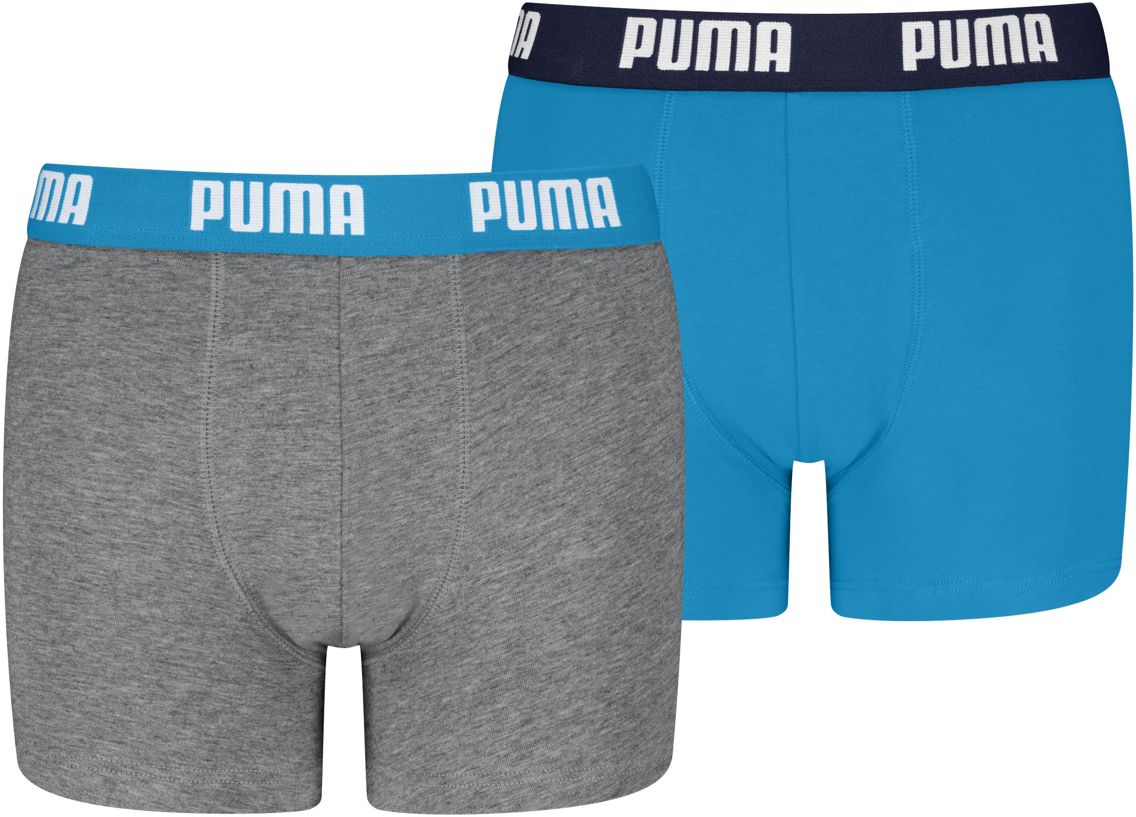 Image of PUMA Boxershorts "PUMA BOYS EVERYDAY BASIC BOXERS 2P" 2er Pack, Boys, mit Logobund, elastisch