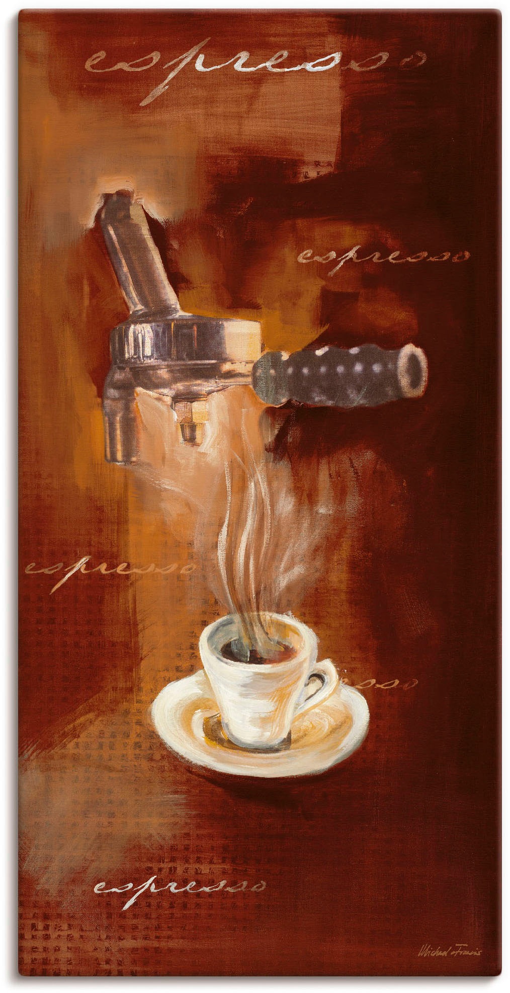 Image of Artland Wandbild »Espresso I«, Getränke, (1 St.), in vielen Grössen & Produktarten - Alubild / Outdoorbild für den Aussenbereich, Leinwandbild, Poster, Wandaufkleber / Wandtattoo auch für Badezimmer geeignet bei Ackermann Versand Schweiz