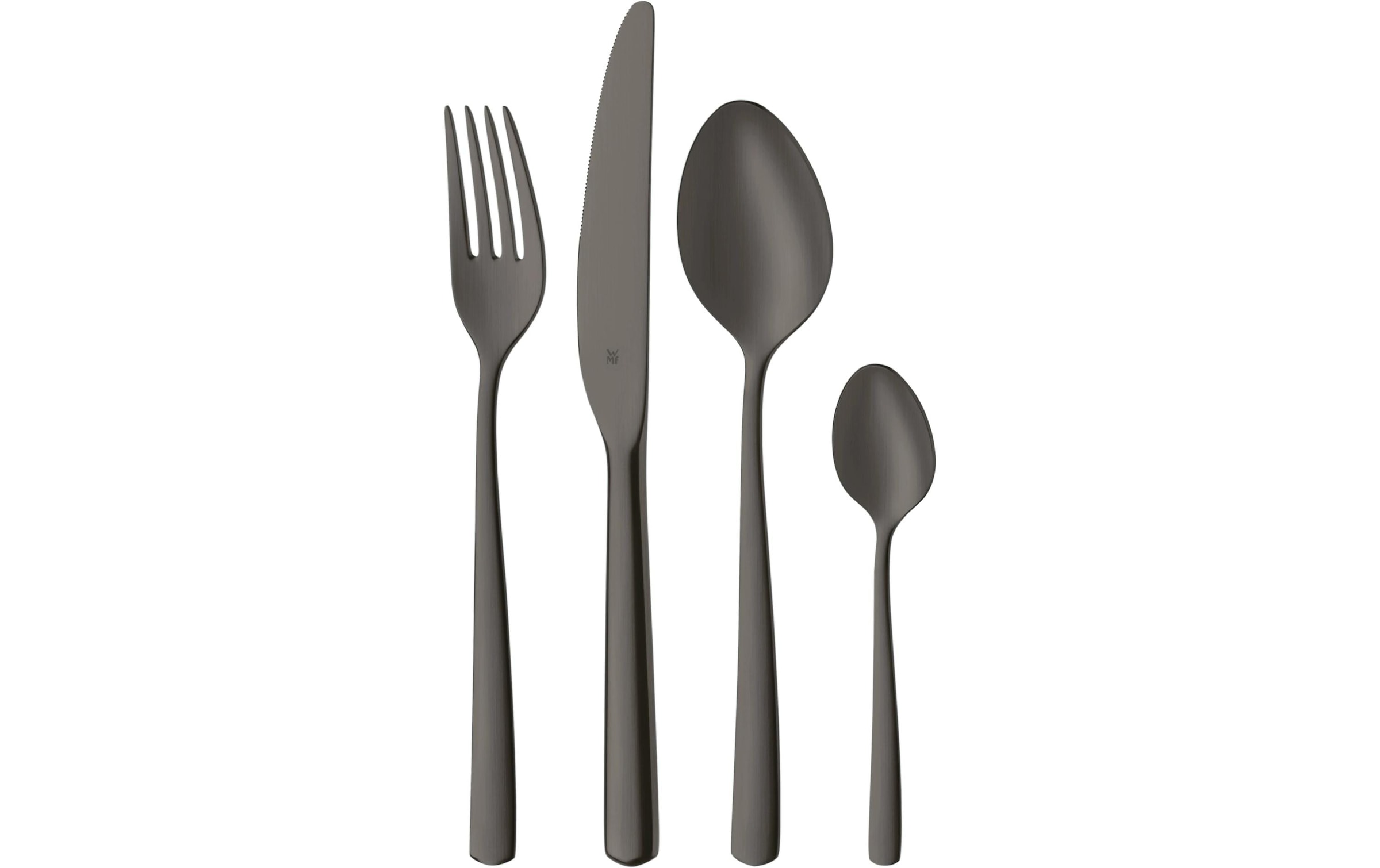 WMF Set de couverts »Boston in edler Optik, ergonomische Haptik, Messer mit Wellenschliff« tranchant optimal, inoxydable, élégant, boîte à couverts de qualité