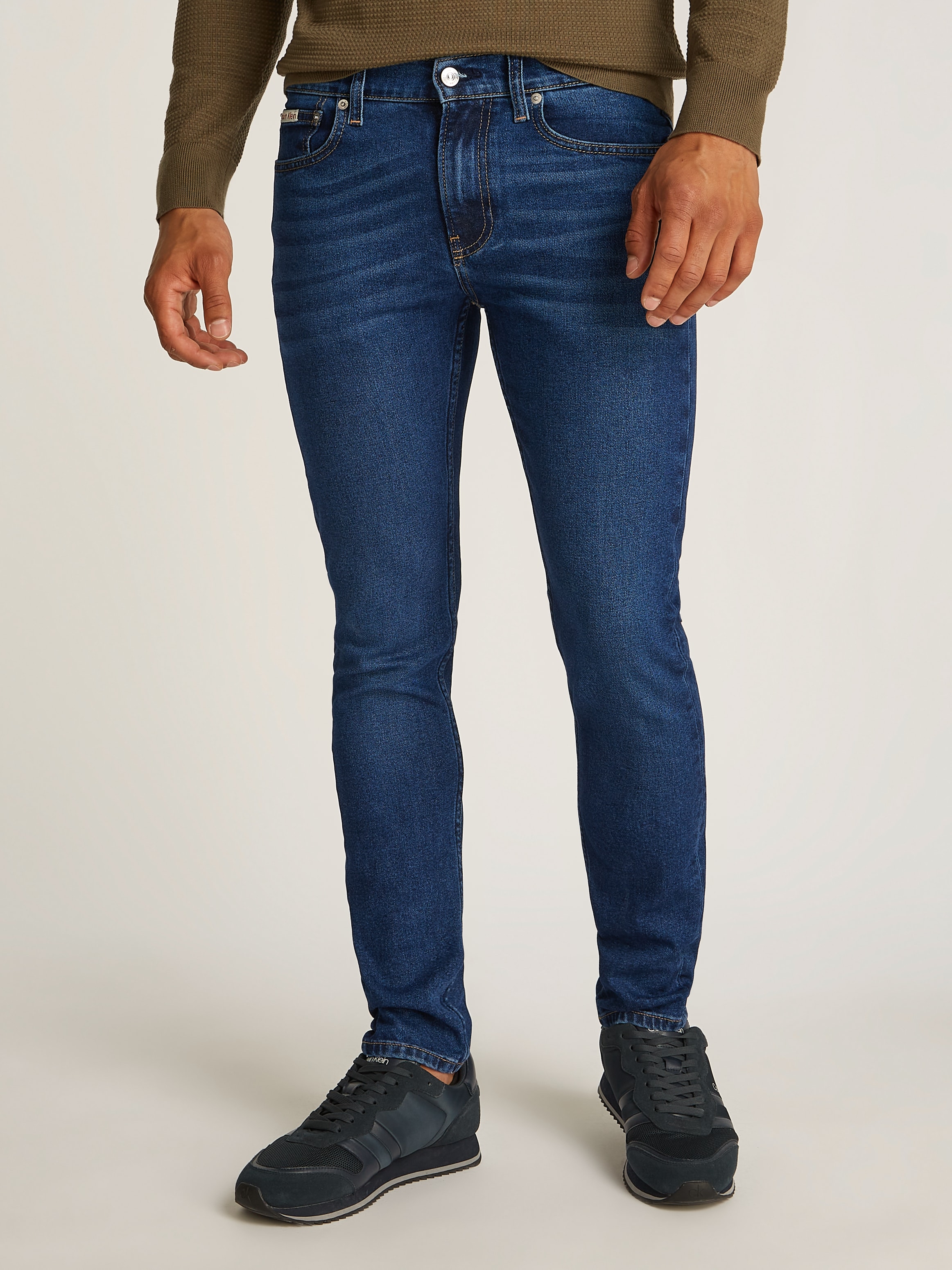 Calvin Klein Jeans Slim-fit-Jeans »SLIM TAPER«, Coinpocket, Logostickerei