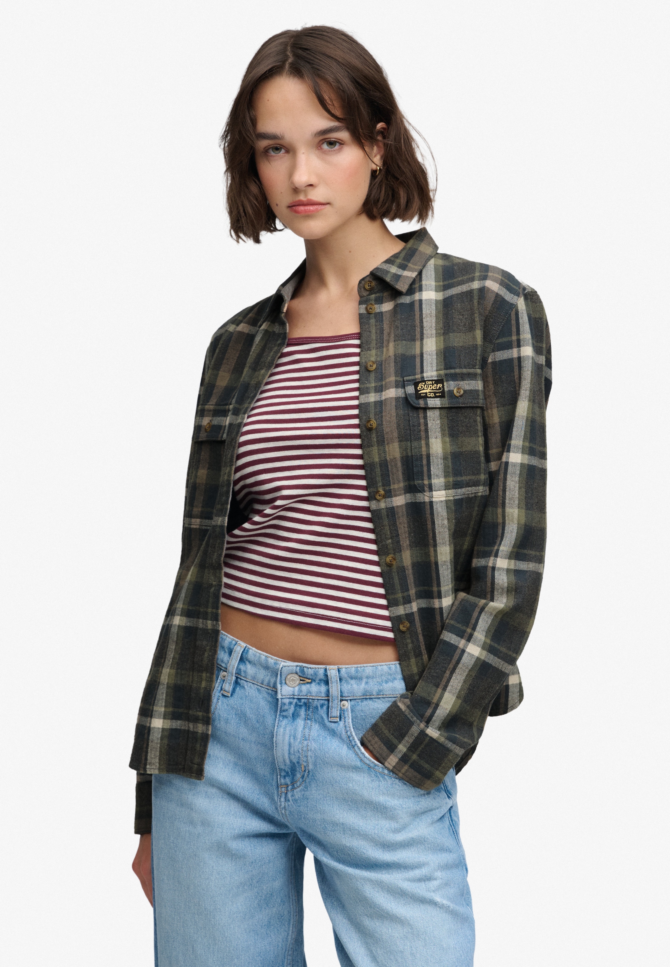 Image of Superdry Karobluse "LUMBERJACK CHECK FLANNEL SHIRT" Baumwolle, regular fit
