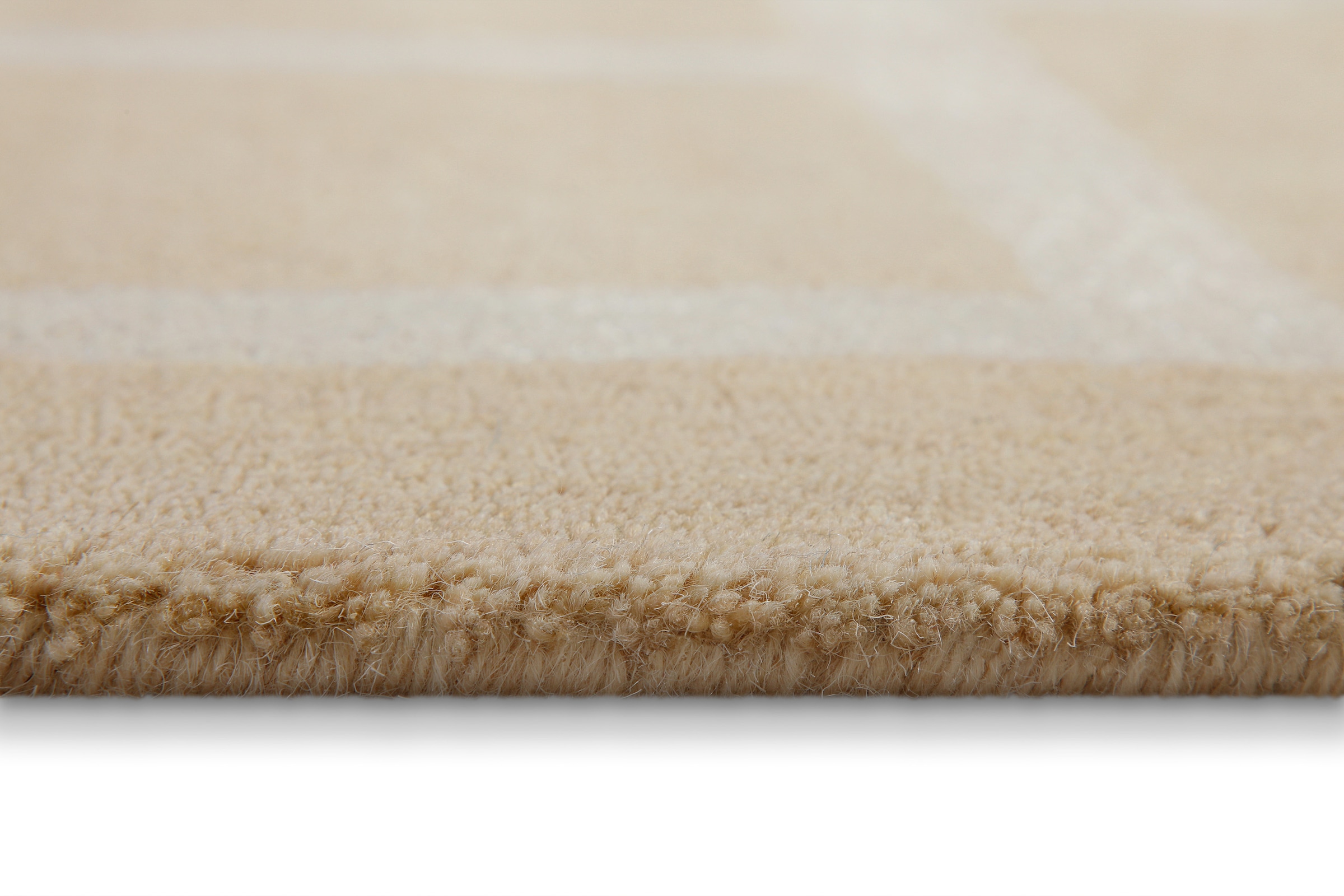 Wecon home Tapis »Beatrice« Rectangulaire 13 mm Höhe Kurzflorteppich, Schurwolle, Konturenschnitt, handgetuftet, Wohnzimmer