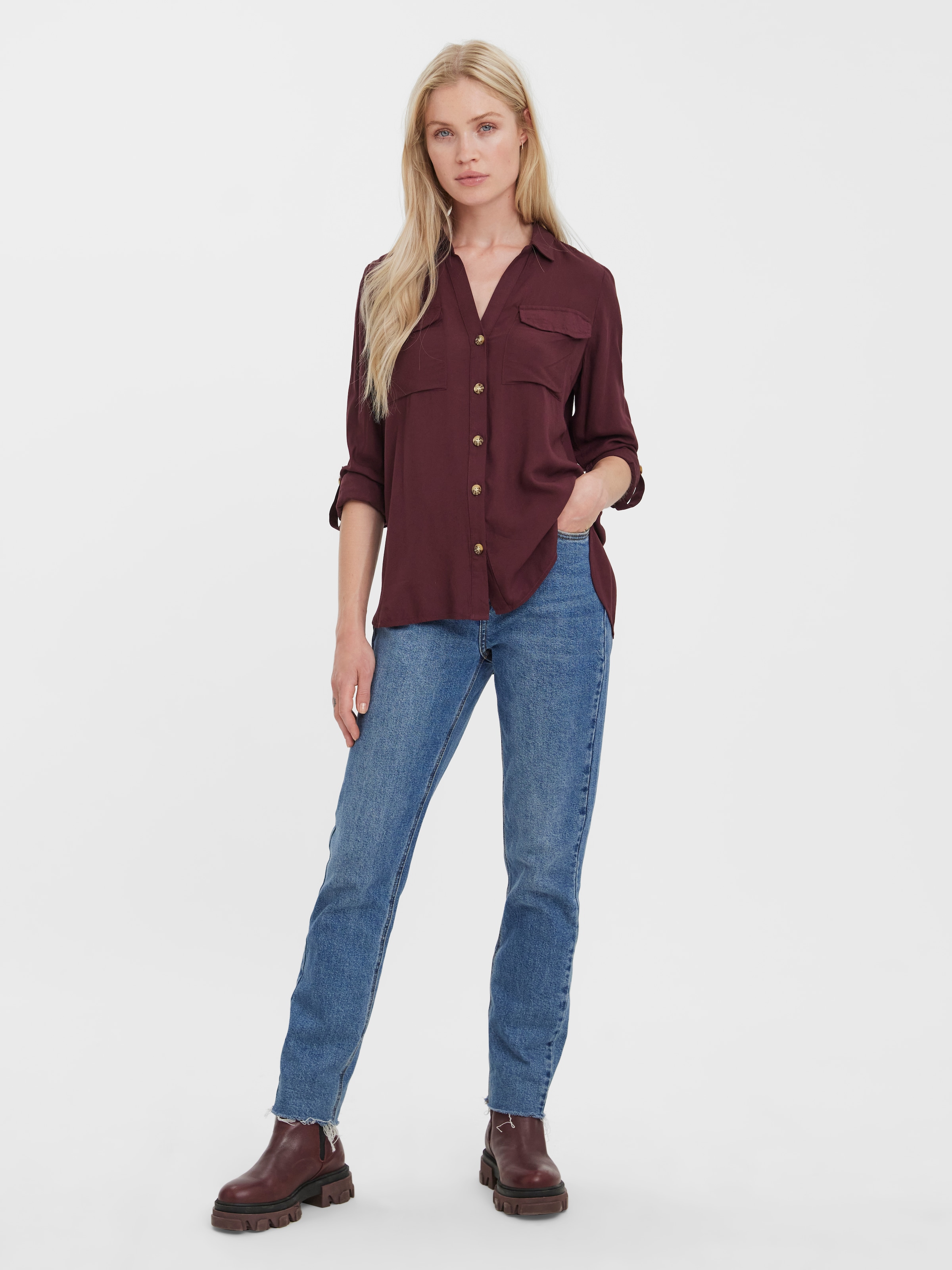 Vero Moda Hemdbluse »VMBUMPY L/S SHIRT NEW WVN GA NOOS«