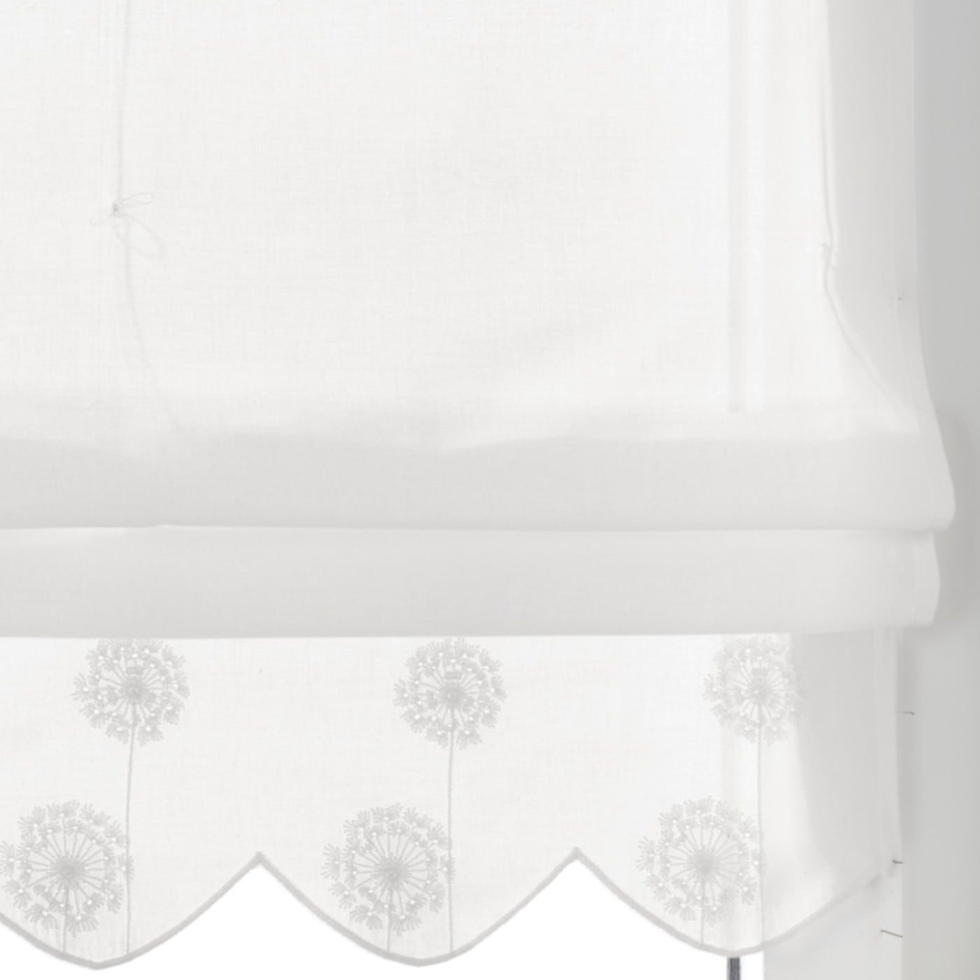 Kutti Paroi japonaise »Elly« mit Suspension du crochet ohne Bohren freihängend Baumwolle bestickter Volant