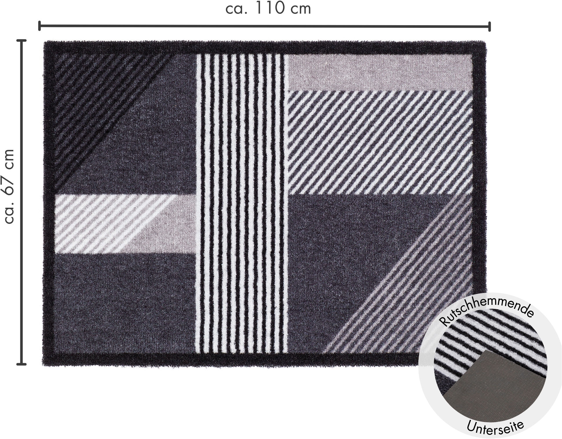Barbara Becker Fussmatte »Sense, Made in Belgium«, rechteckig, 7 mm Höhe, Schmutzfangmatte, modernes Design, waschbar, auch als Läufer