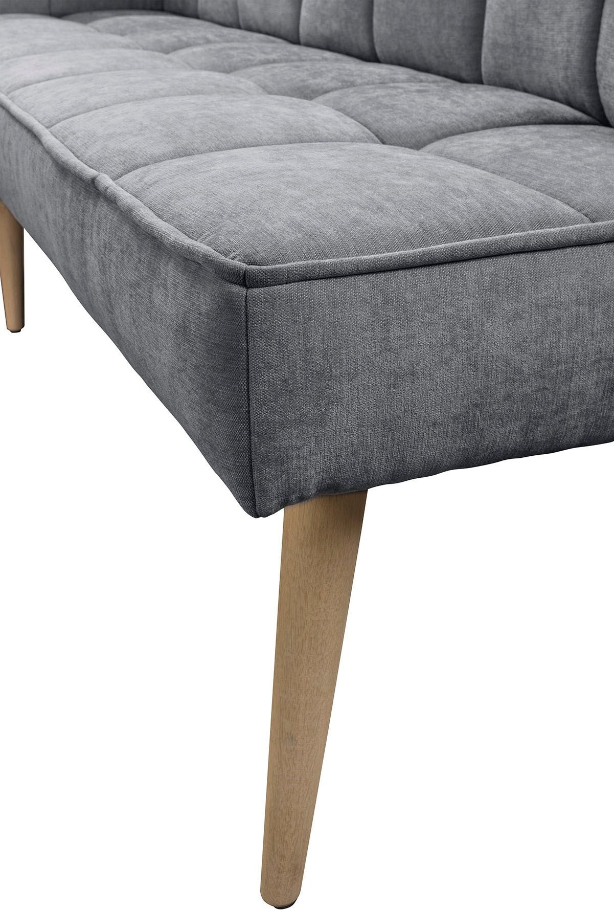 exxpo - sofa fashion Banc d'angle »Latte« couture moderne siège et dossier, confortable et élégant, pied en bois haut