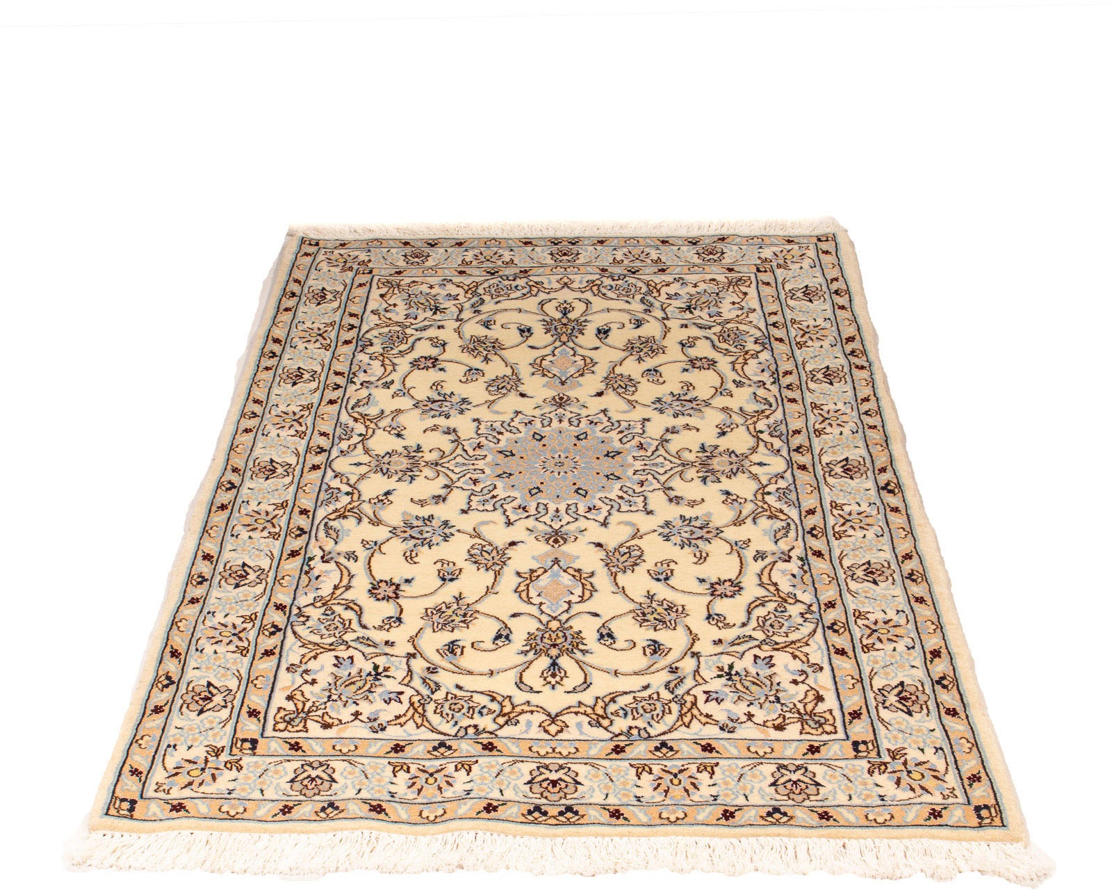 Image of morgenland Orientteppich »Perser - Nain - Royal - 149 x 92 cm - beige«, rechteckig, 10 mm Höhe, Wohnzimmer, Handgeknüpft, Einzelstück mit Zertifikat bei Ackermann Versand Schweiz