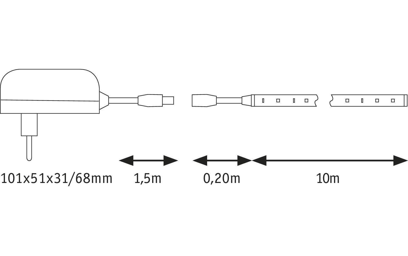 Paulmann LED-Streifen »SimpLED 3000 K,«, 600 St.-flammig