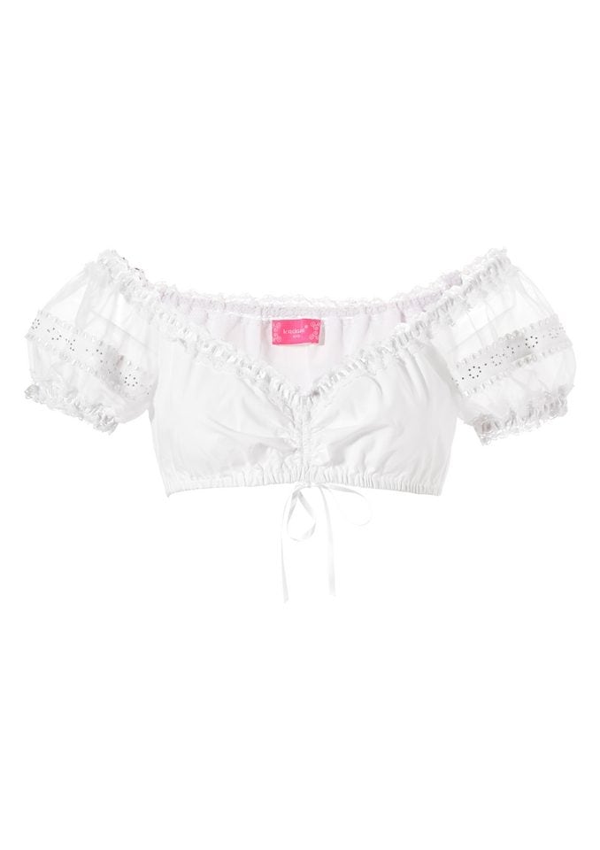 Dirndlbluse mit transparenten Ärmel, Krüger Madl